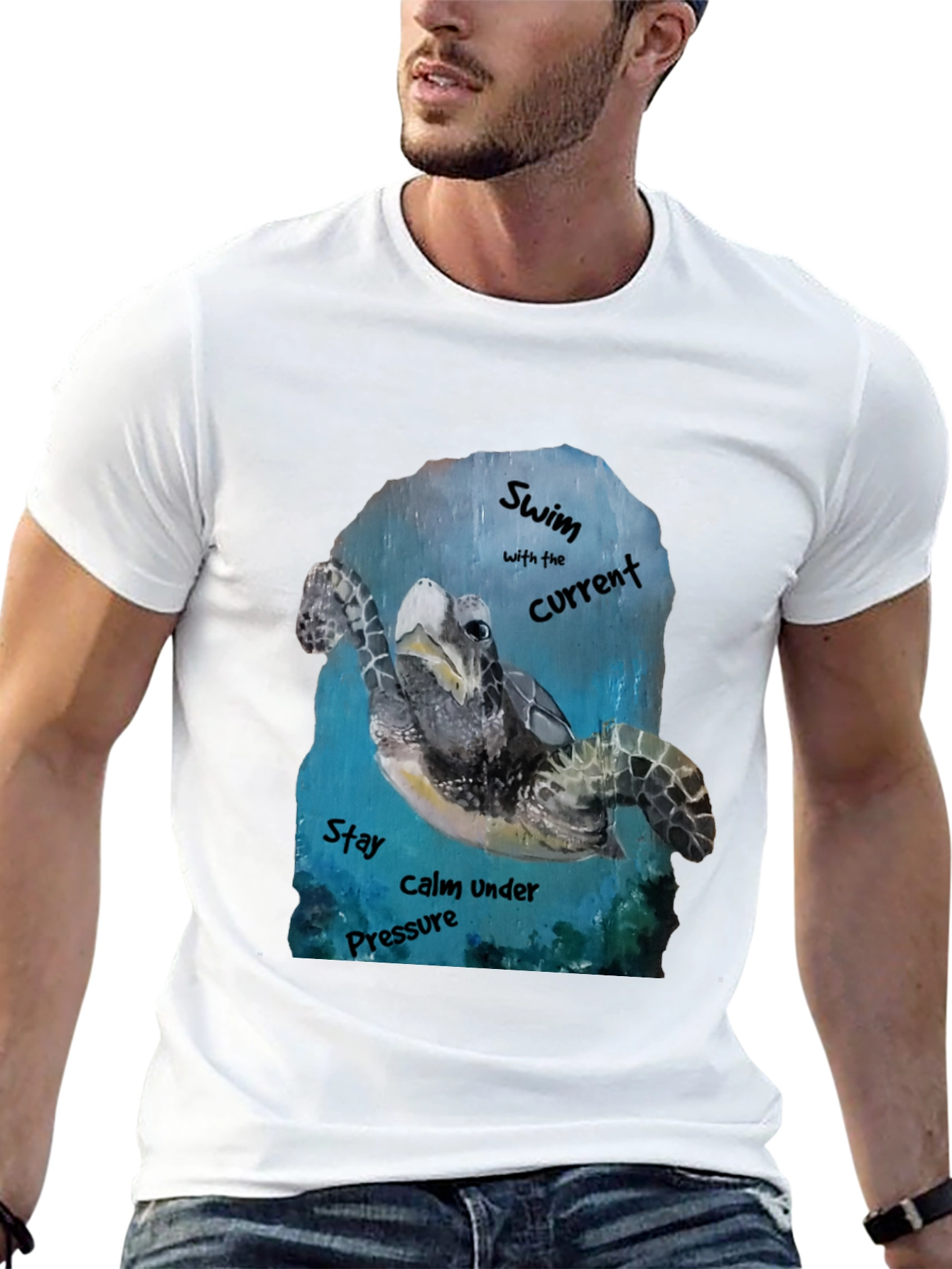 Sea Turtle Graphic T-Shirt: Swim with the Current