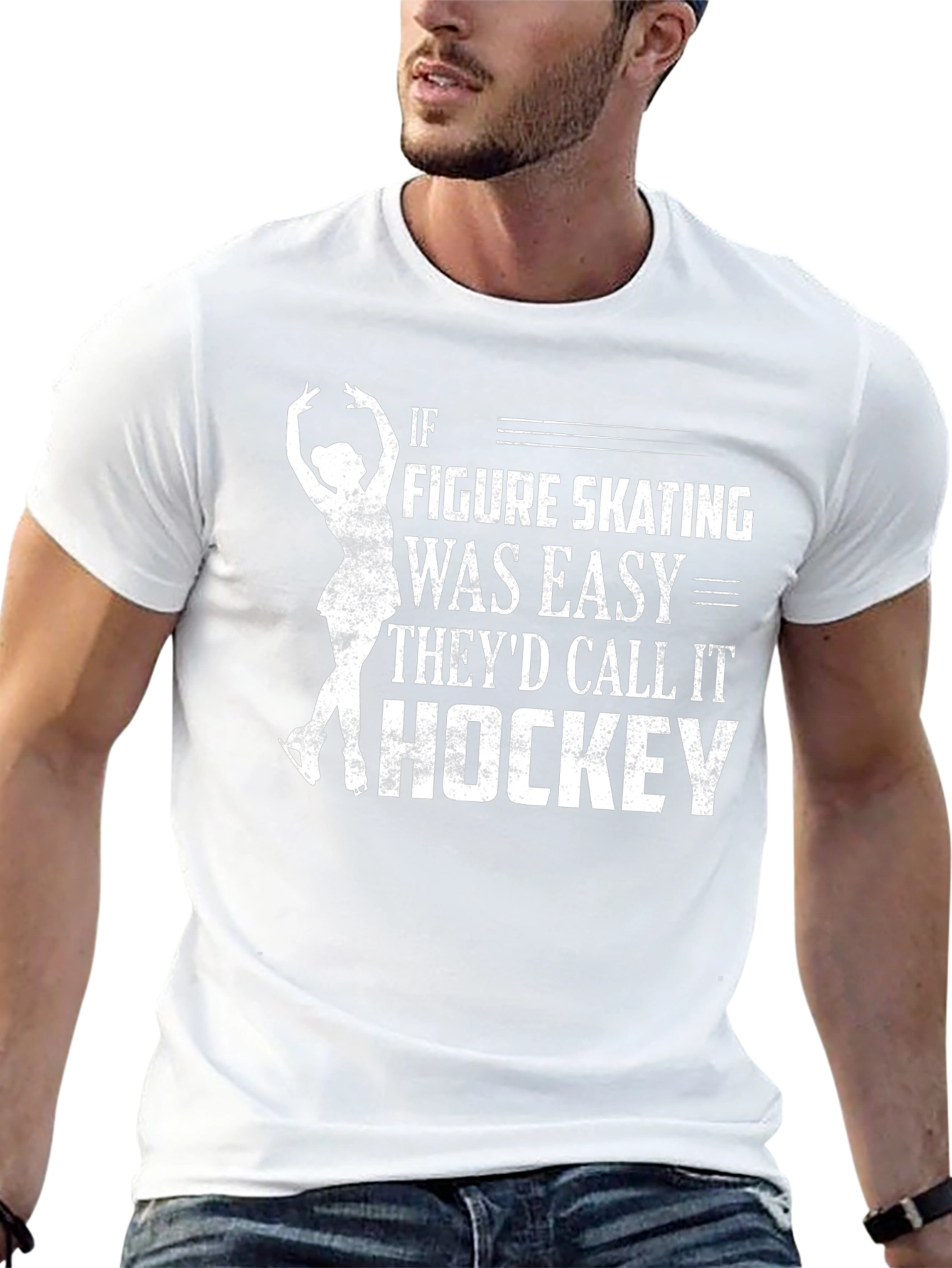 Figure Skating vs Hockey Graphic Tee
