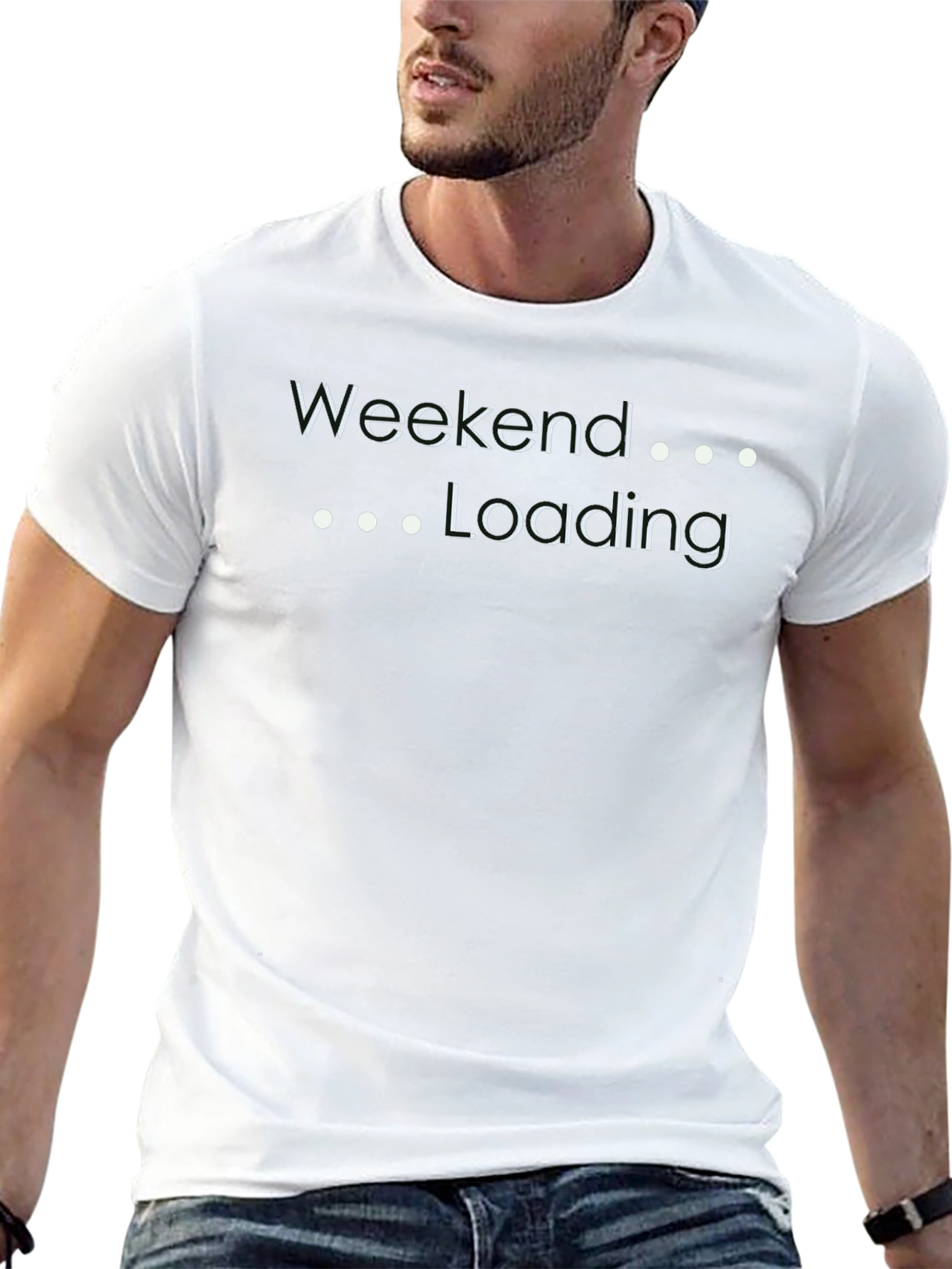 Weekend Loading Graphic Tee - Comfy Black T-Shirt