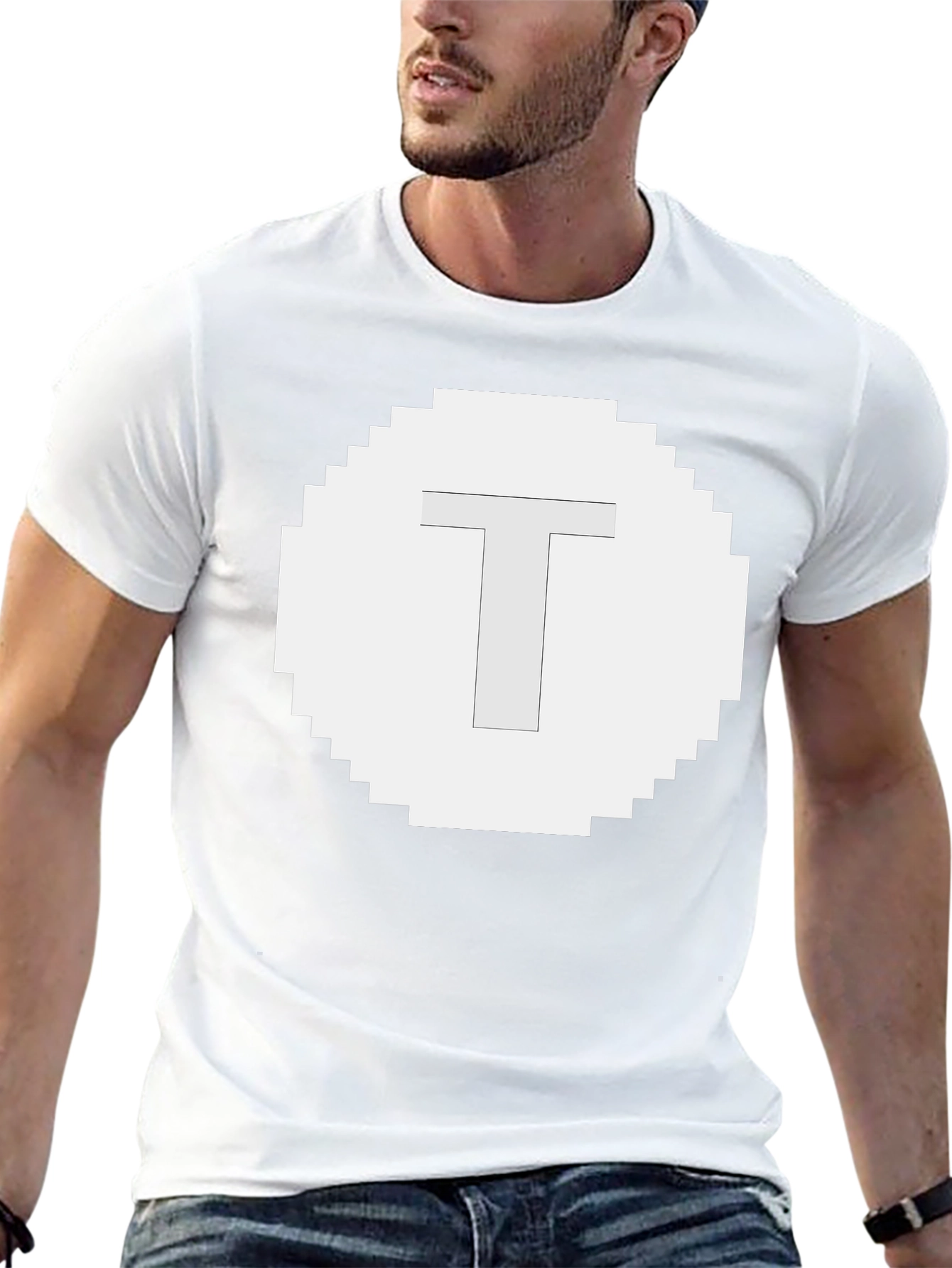 Pixel T Graphic Tee - Black Casual Shirt