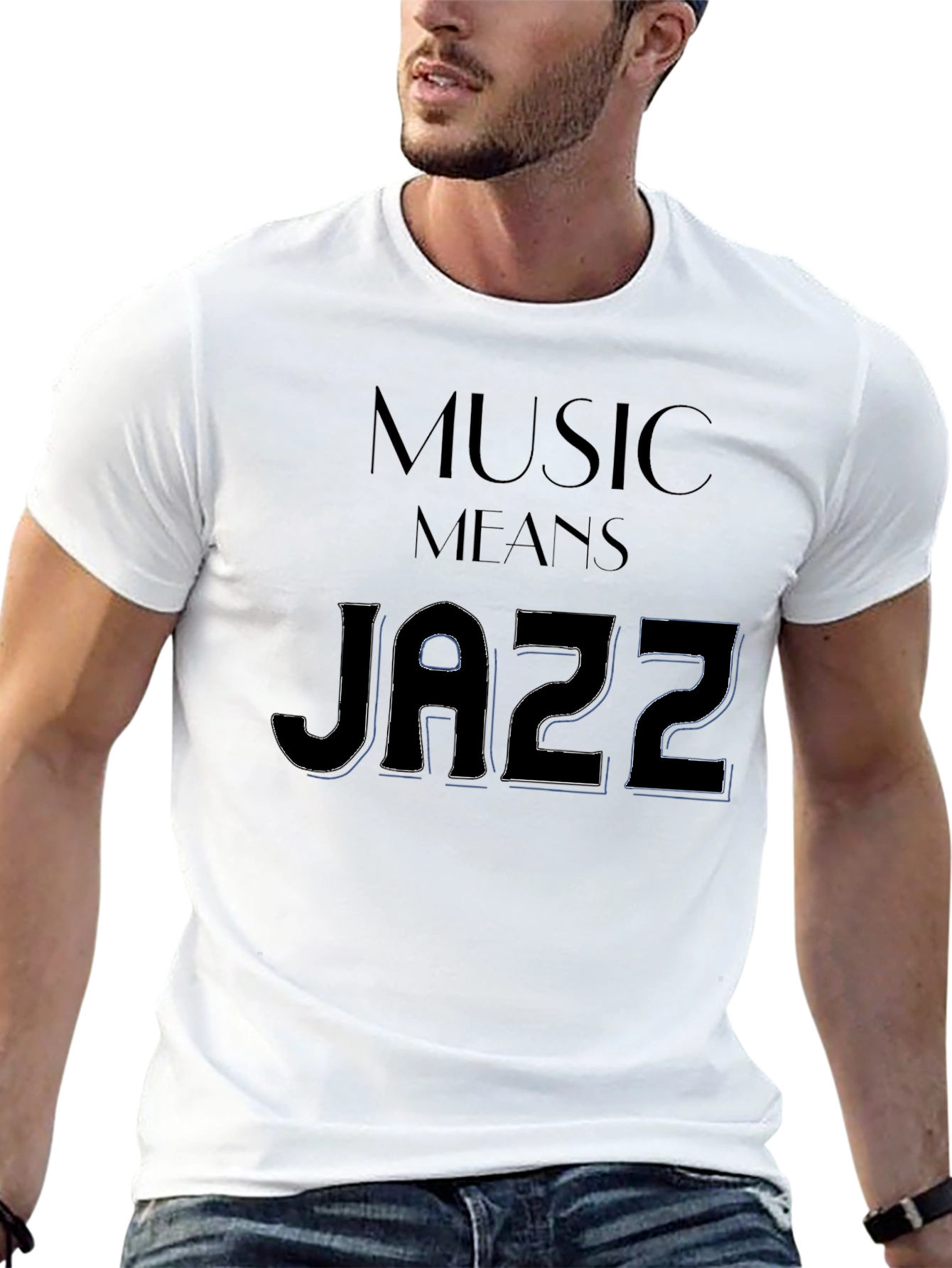 Music Means Jazz Black T-Shirt