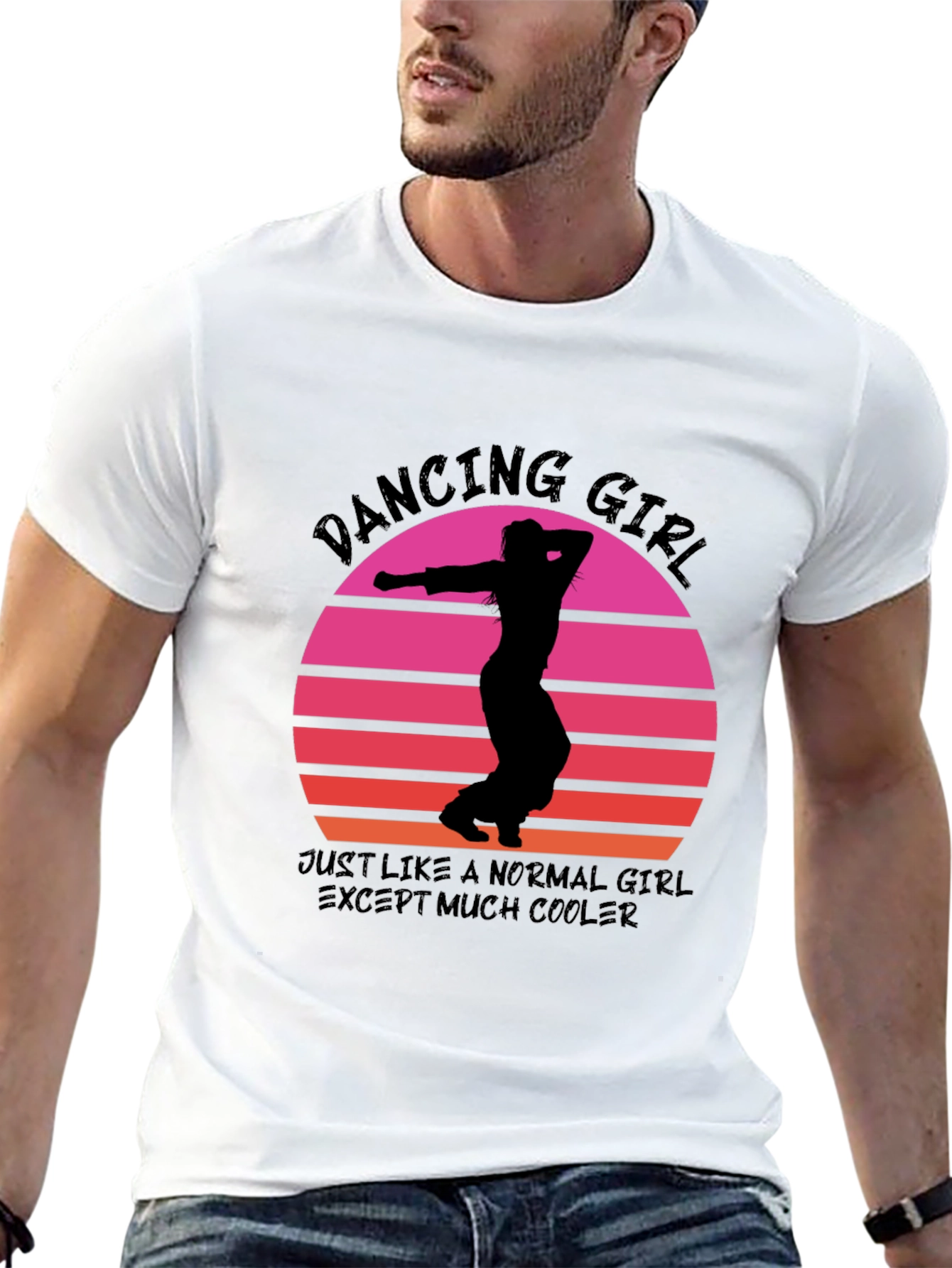 Dancing Girl Retro Sunset T-Shirt - Cool & Unique