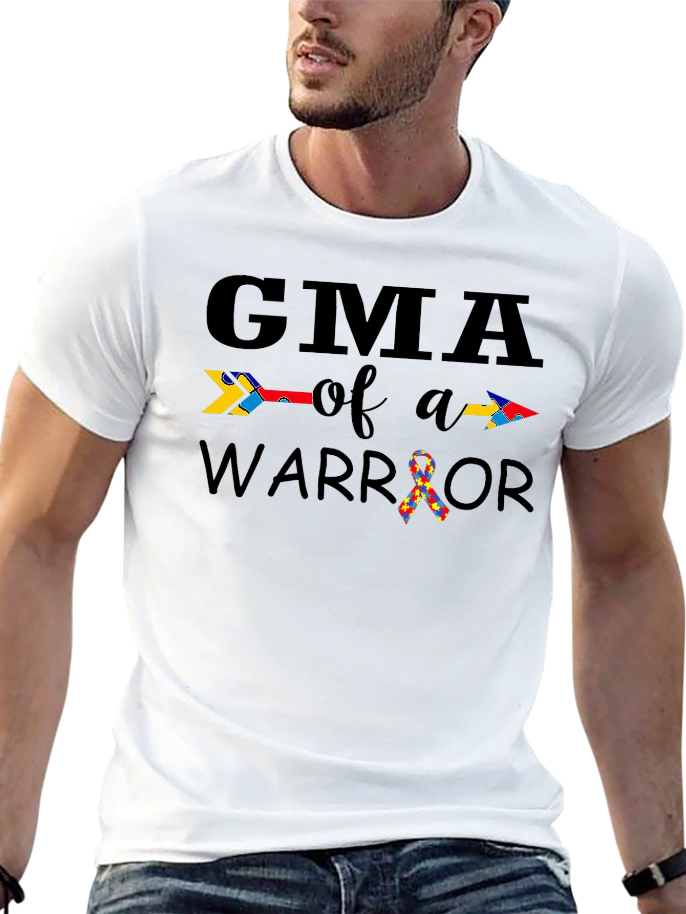 GMA of a Warrior Autism Awareness T-Shirt