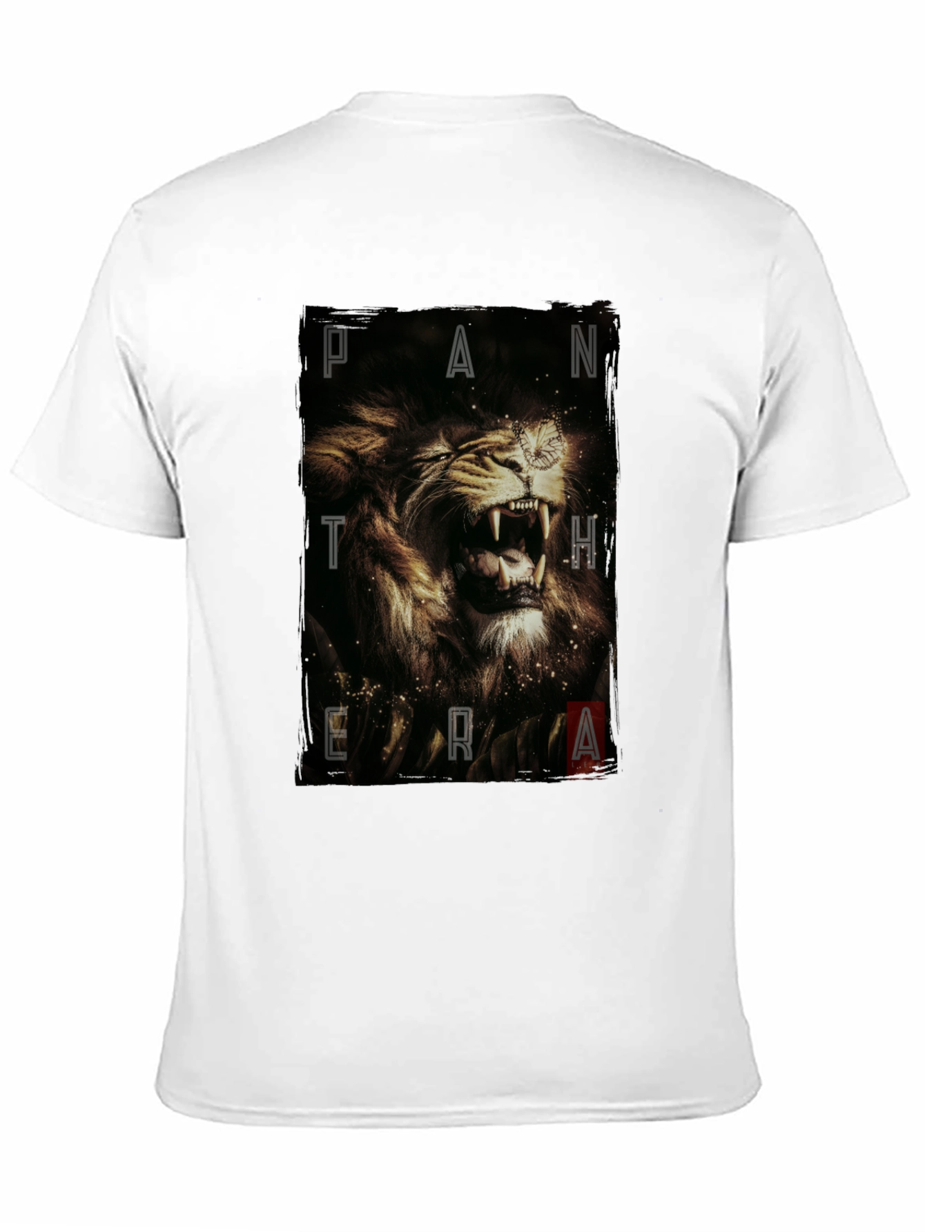 Pantera Lion Graphic Tee - Black Cotton T-Shirt