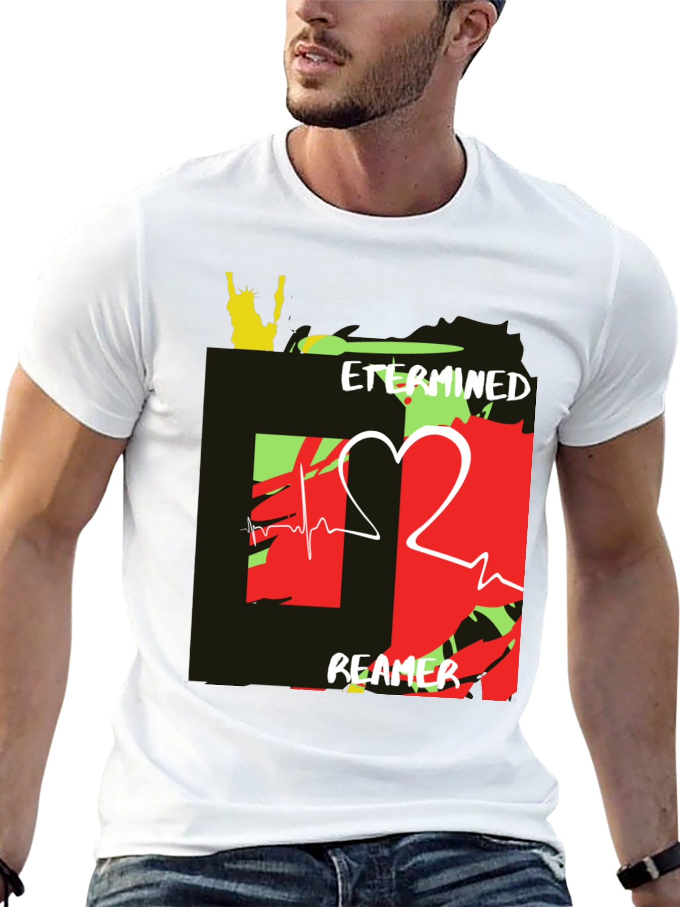 Determined Dreamer Graphic Tee - Mens Black T-Shirt