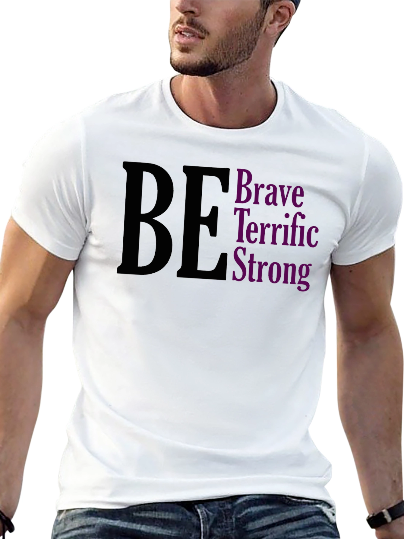 Be Brave Terrific Strong Black Tee