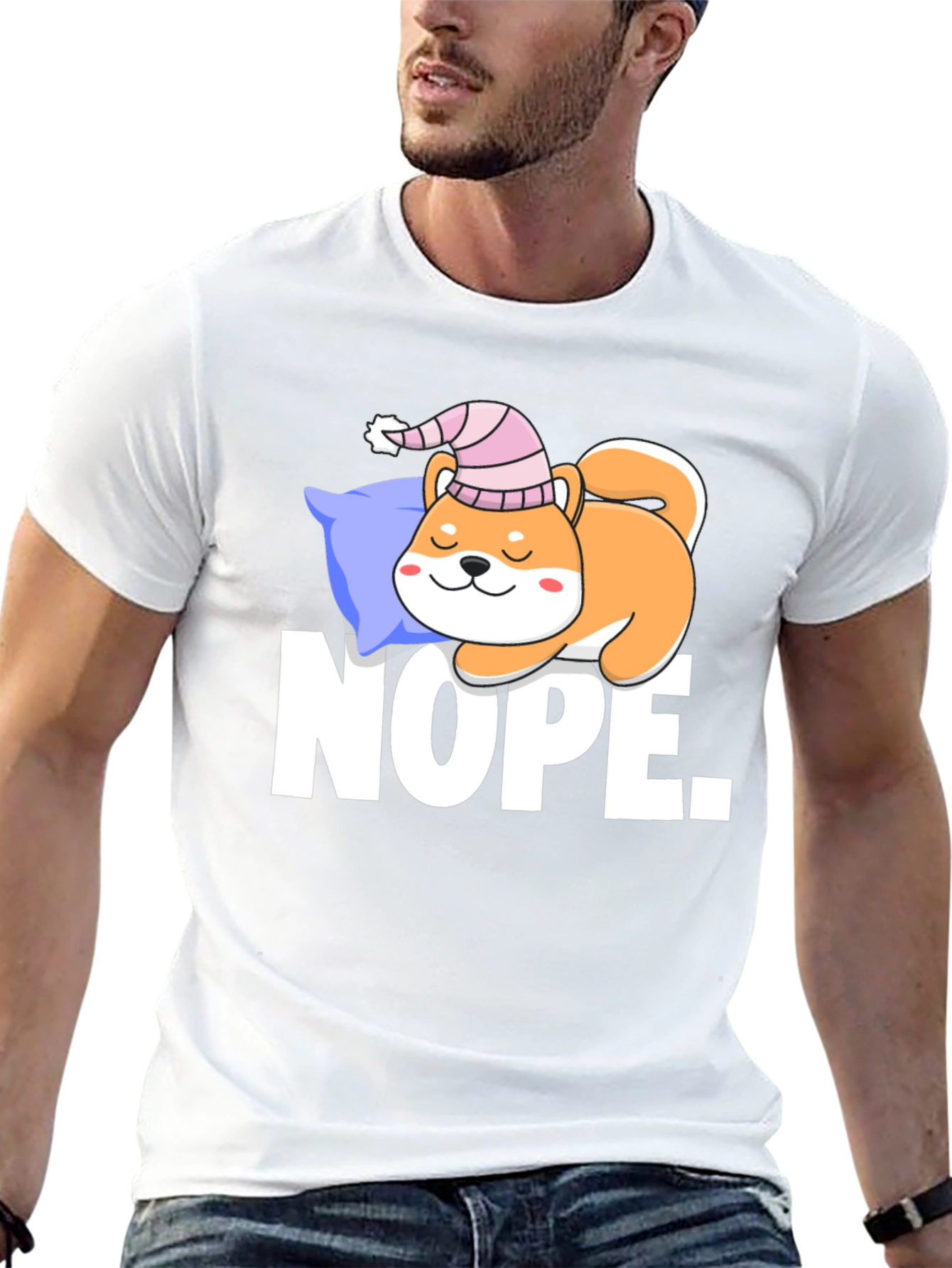 Nope. Shiba Inu Sleeping T-Shirt