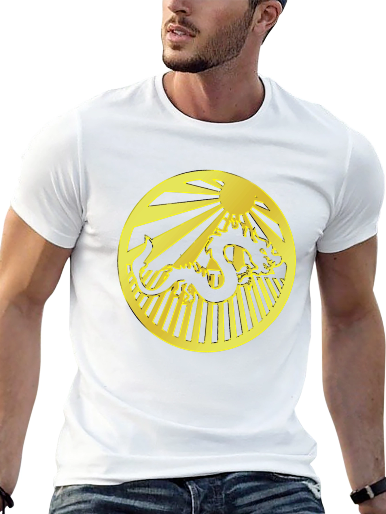 Dragon Circle Graphic Black T-Shirt