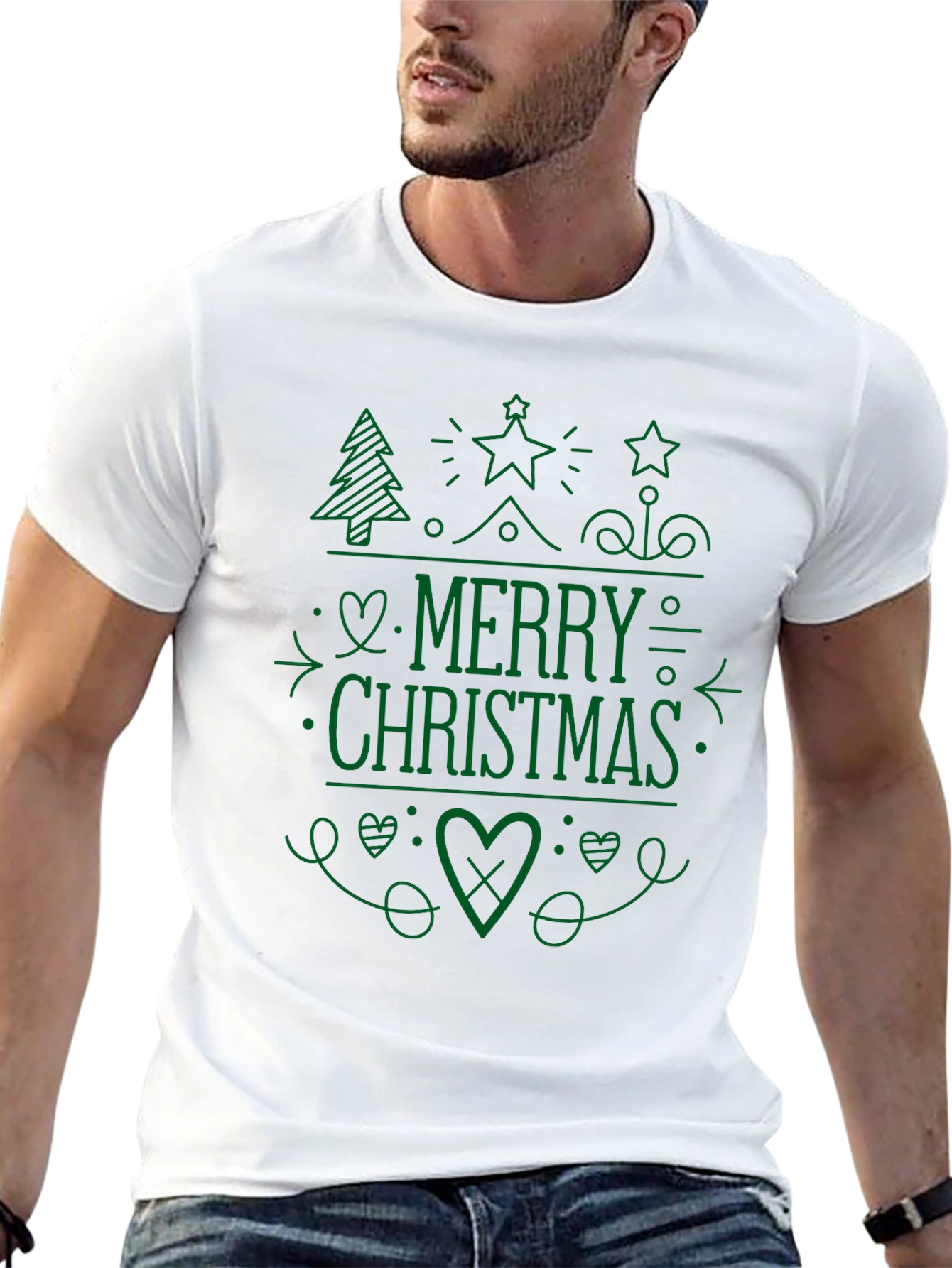 Merry Christmas Graphic Tee - Holiday Season Shirt