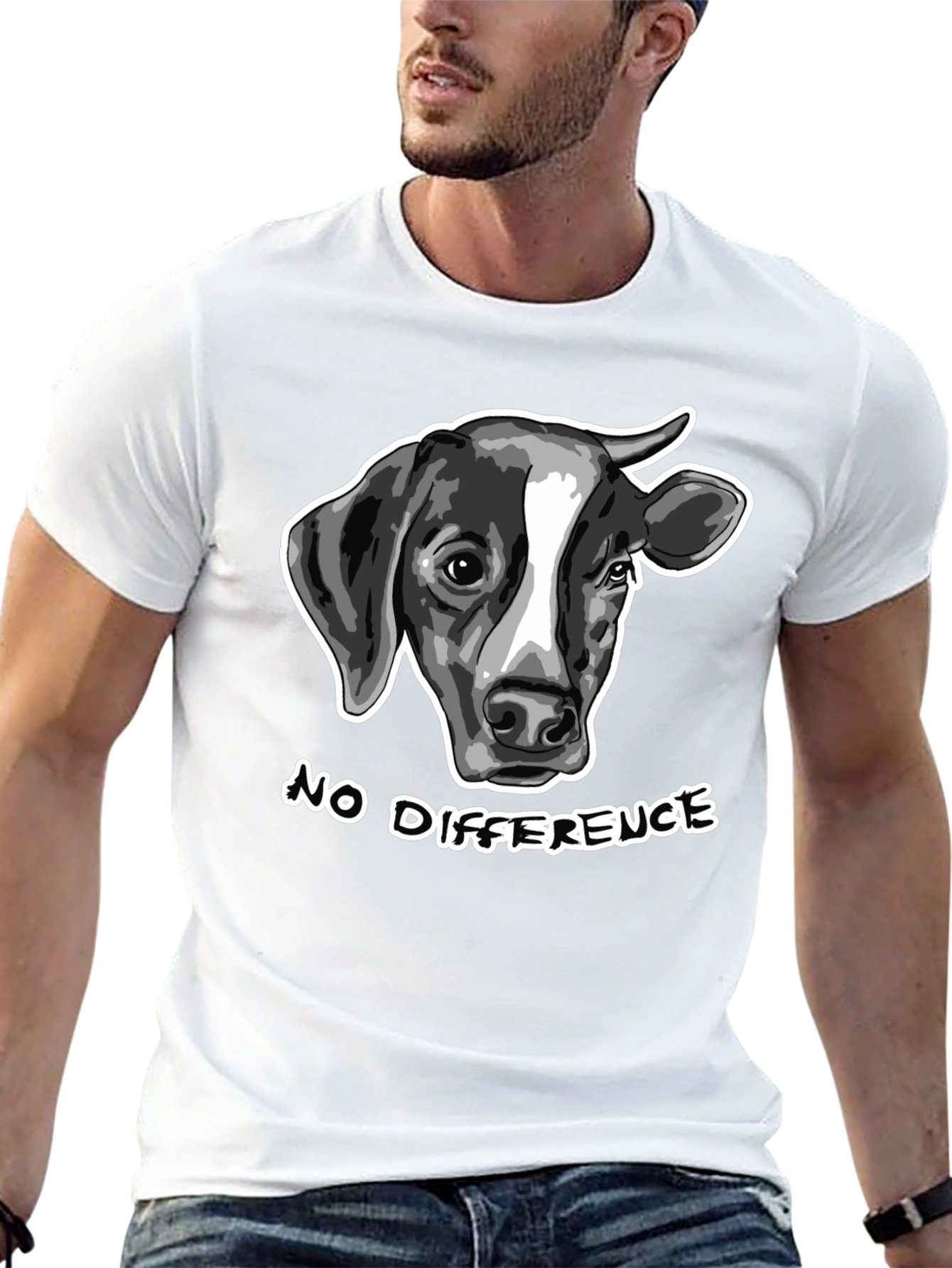 No Difference Vegan T-Shirt - Unisex Black Tee