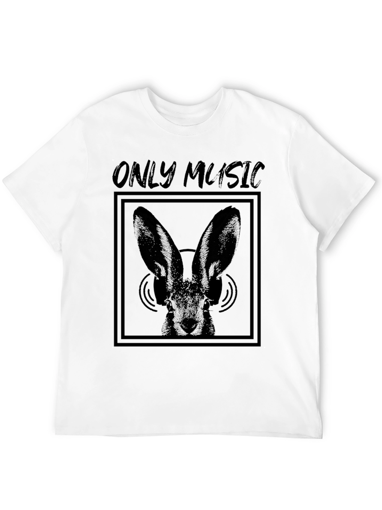 Only Music Rabbit Graphic T-Shirt