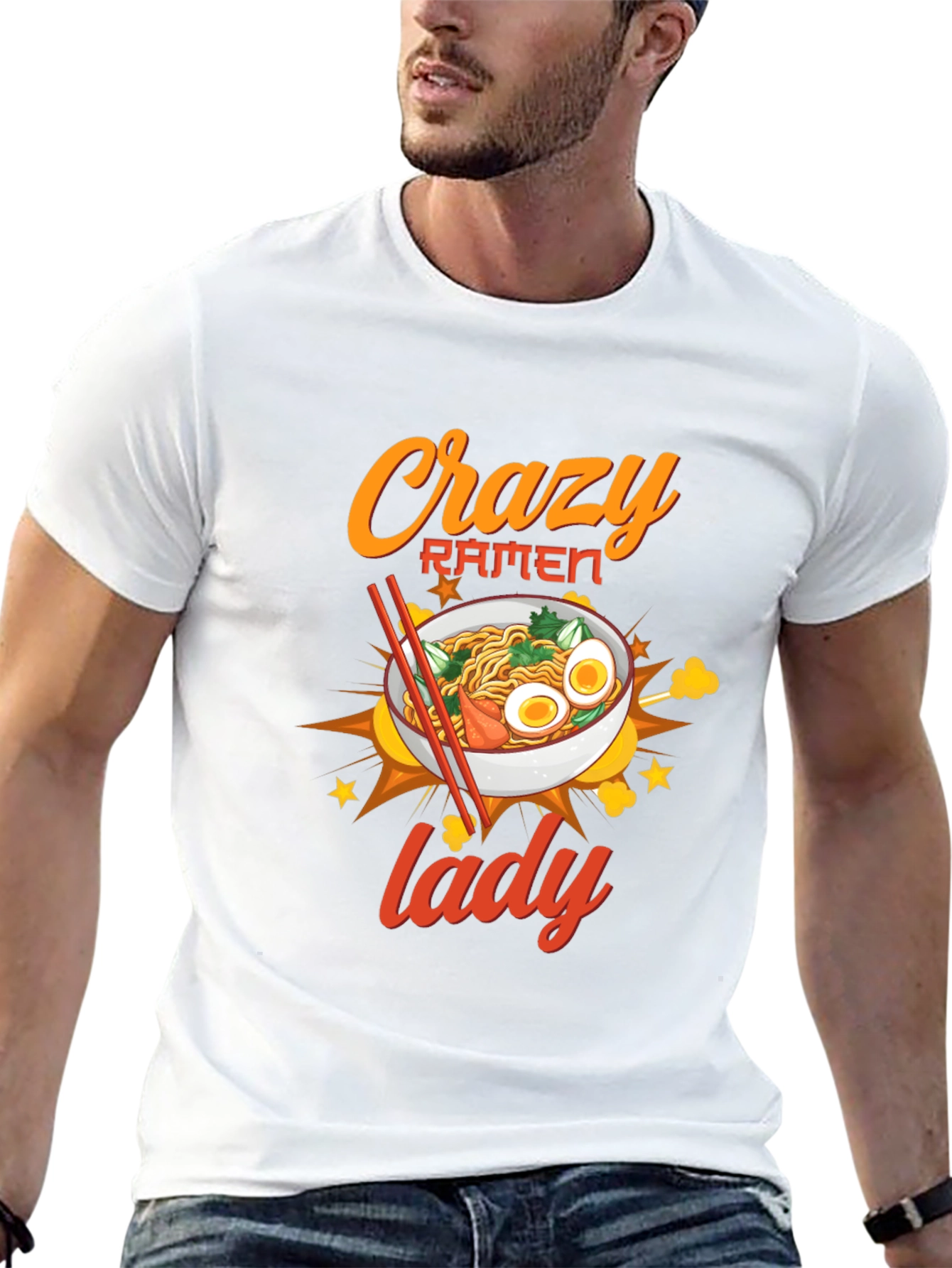 Crazy Ramen Lady Graphic Tee - Unisex
