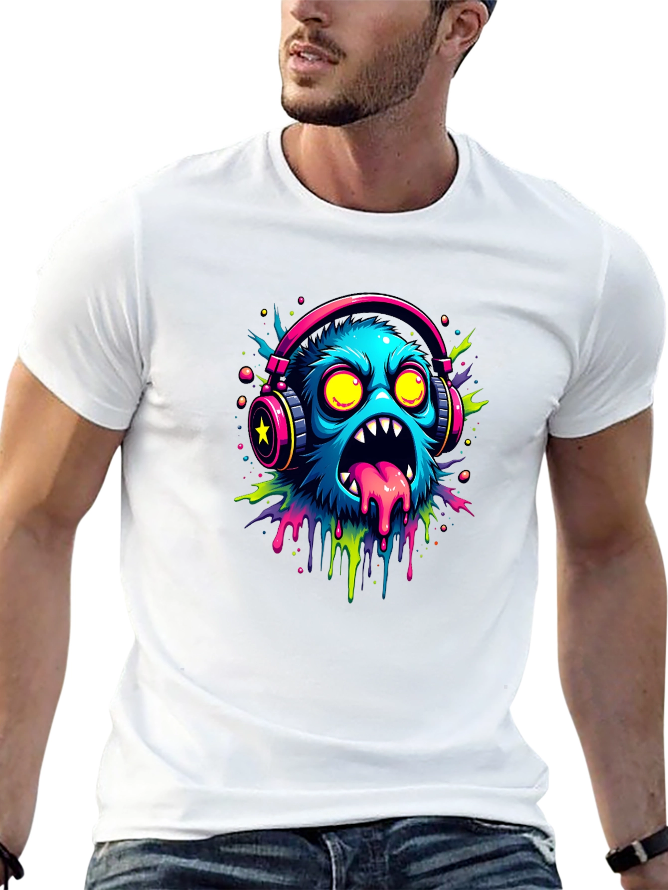Monster Graphic Black Tee