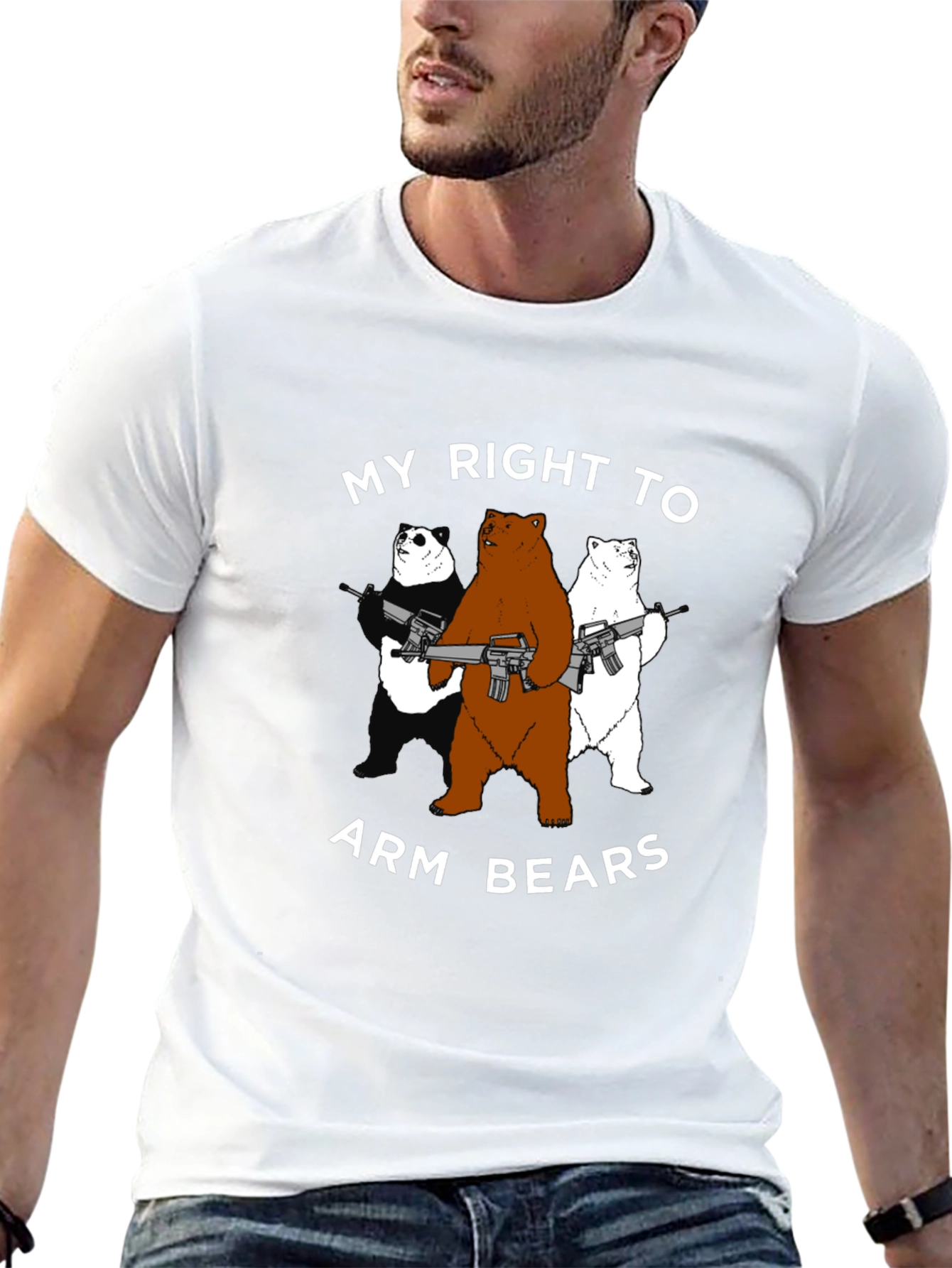 Arm Bears T-Shirt - Funny Graphic Tee