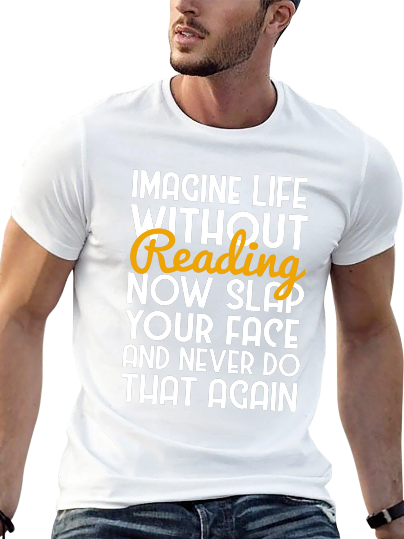 Imagine Life Without Reading Black T-Shirt