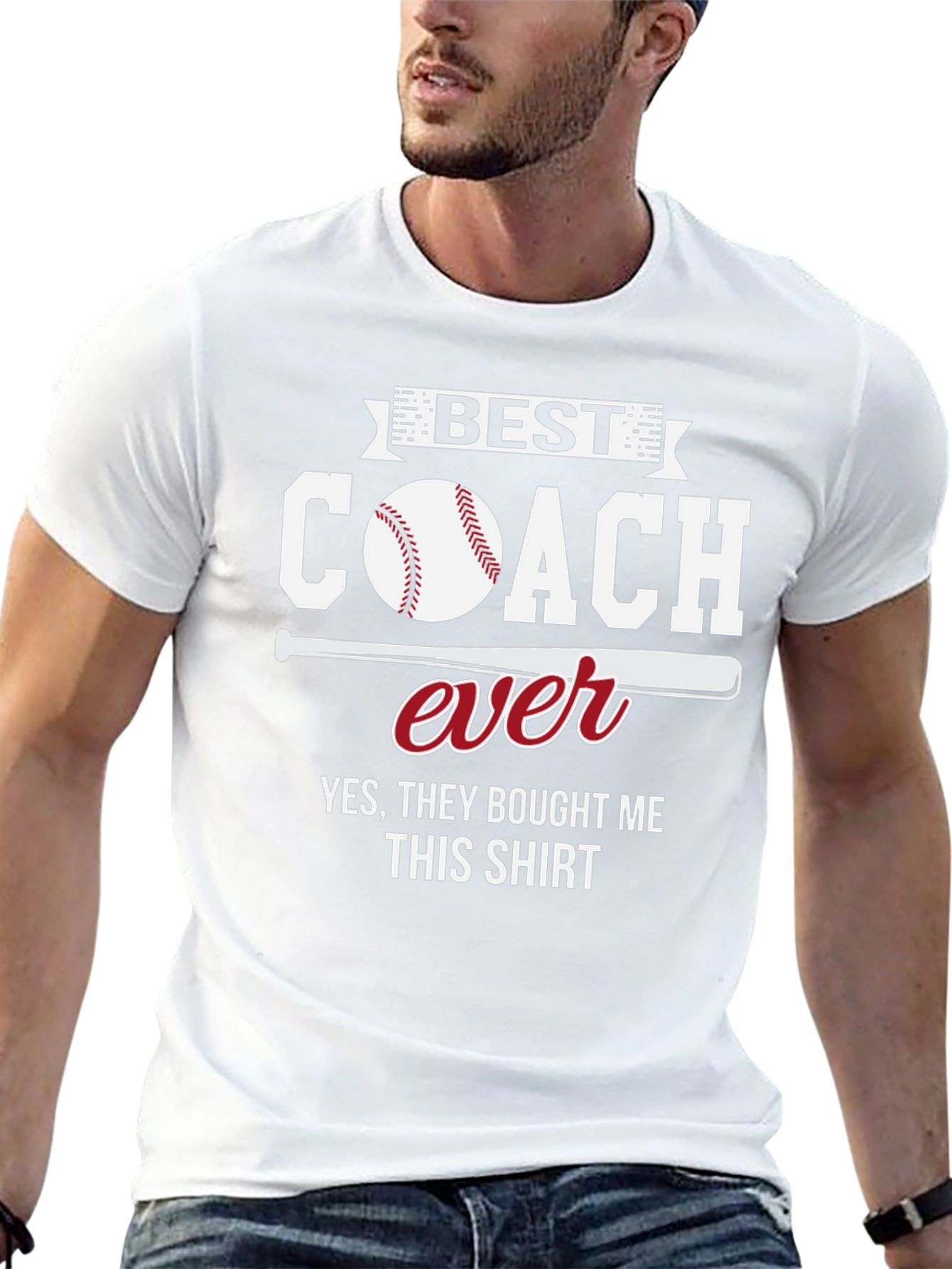 Best Coach Ever Graphic Tee - Baseball Coach T-Shirt