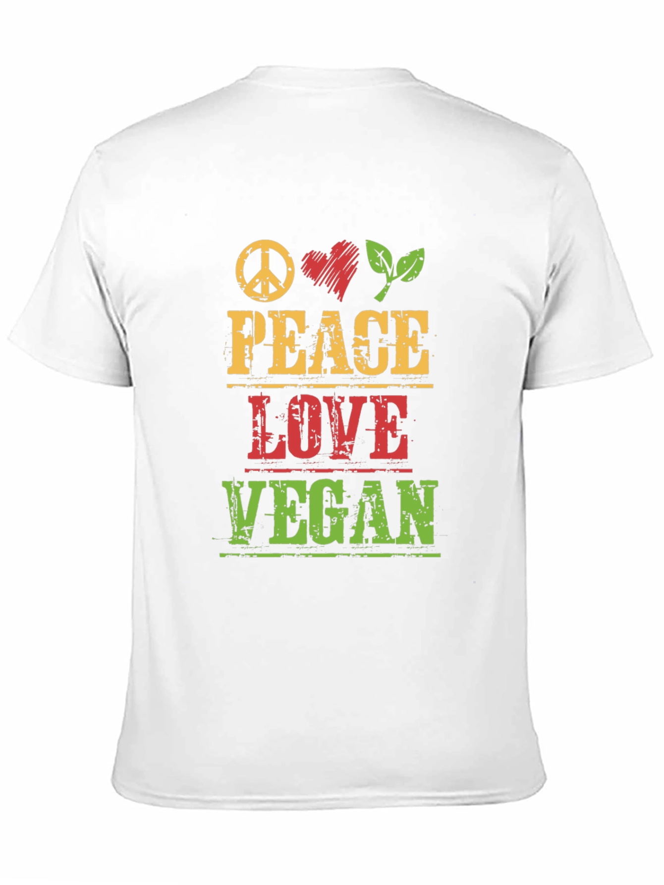 Peace Love Vegan Graphic T-Shirt - Unisex