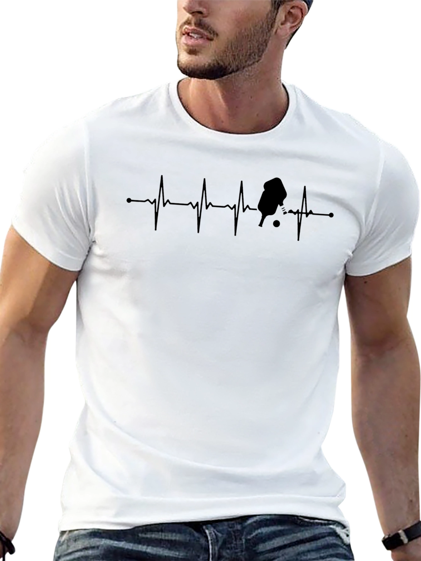 Pickleball Heartbeat T-Shirt - Sporty Graphic Tee