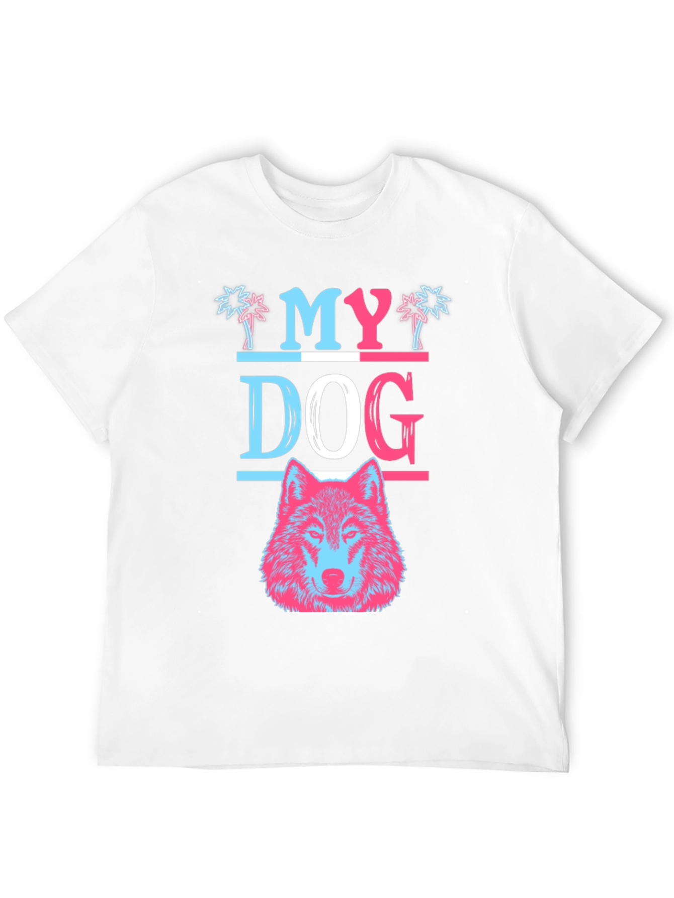 My Dog Wolf Graphic T-Shirt - Black