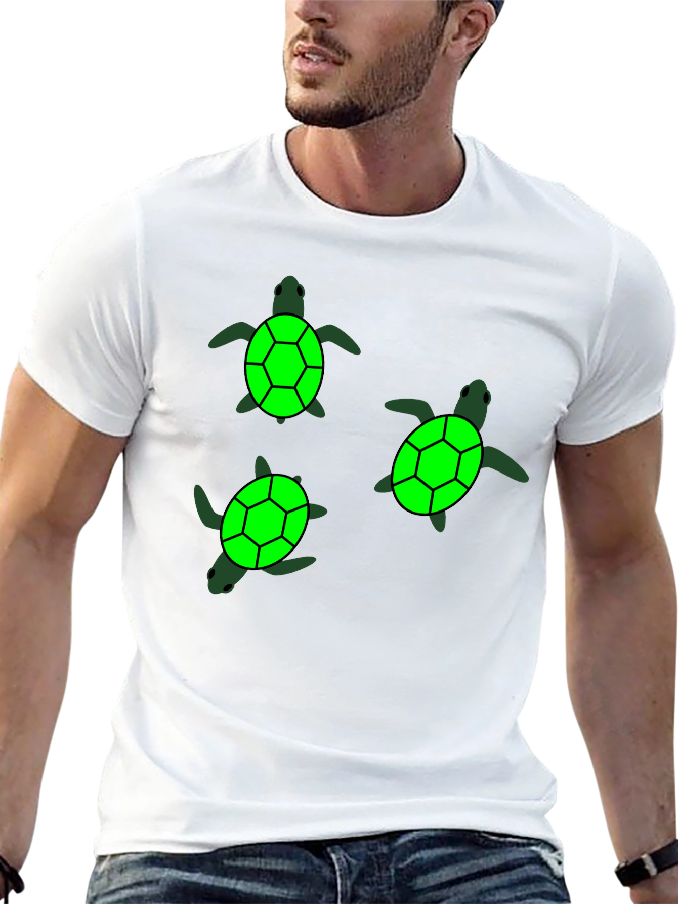 Turtle Graphic Black T-Shirt
