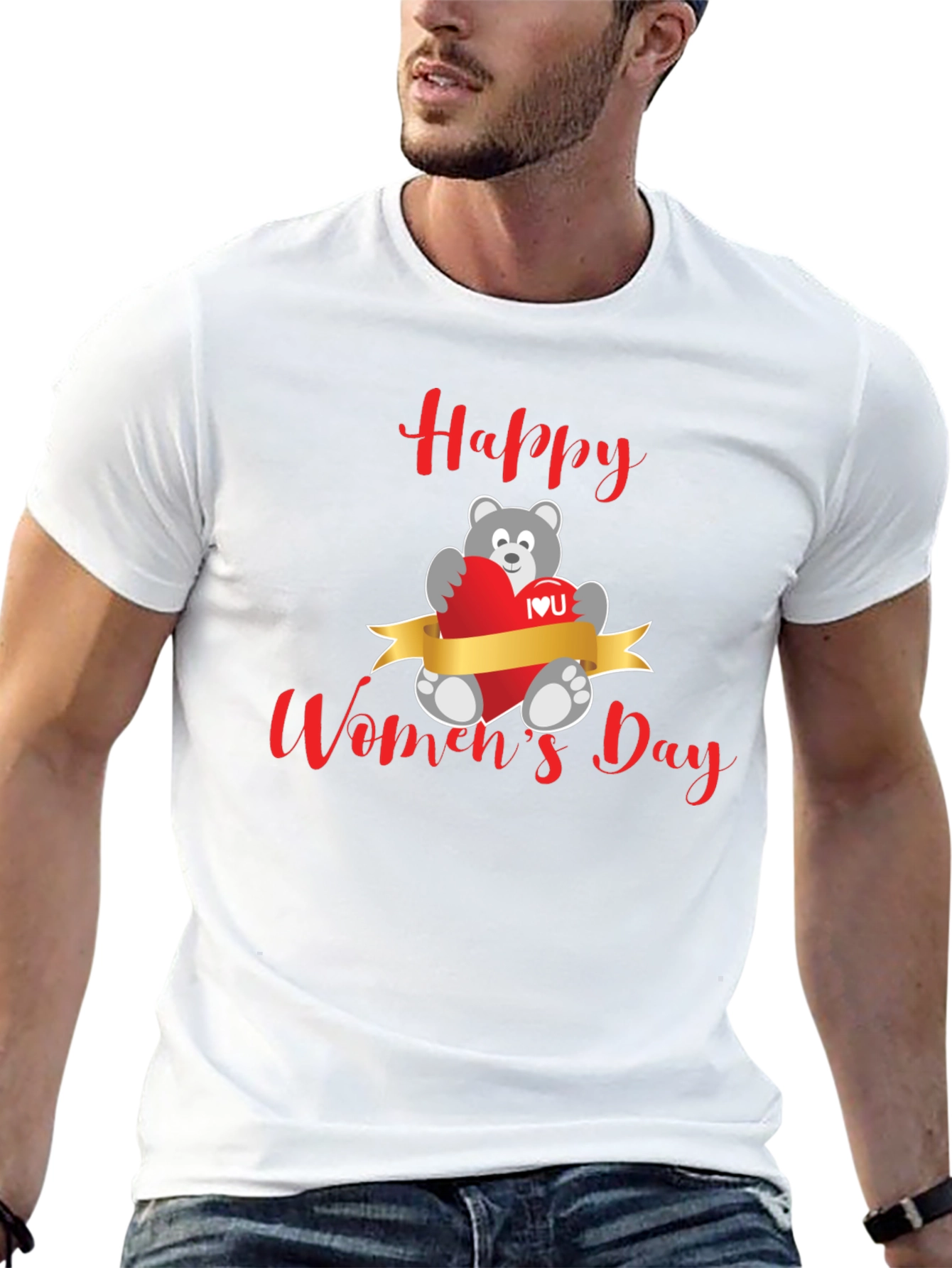 Happy Womens Day Bear T-Shirt