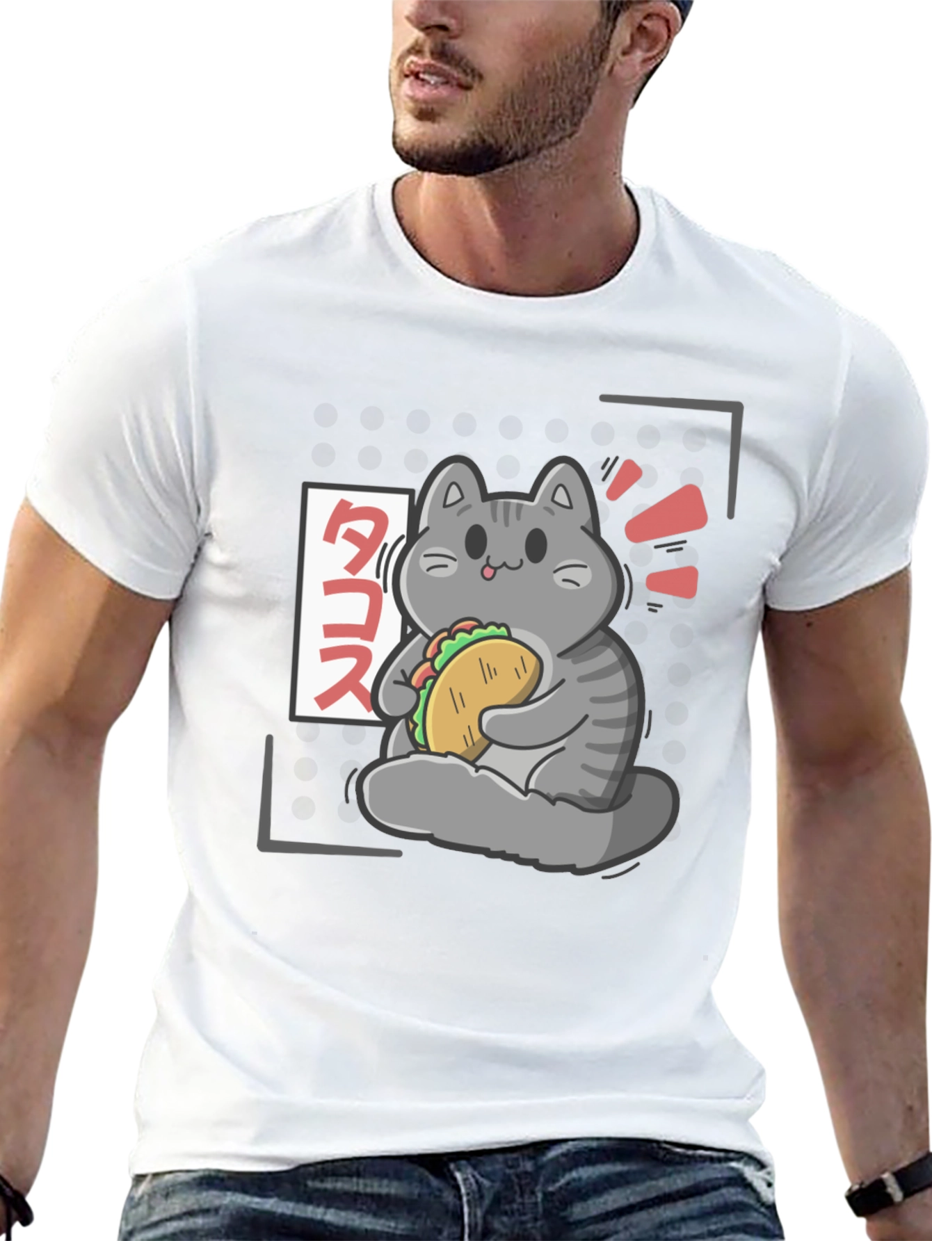 Taco Cat Graphic T-Shirt - Cute Kawaii Style