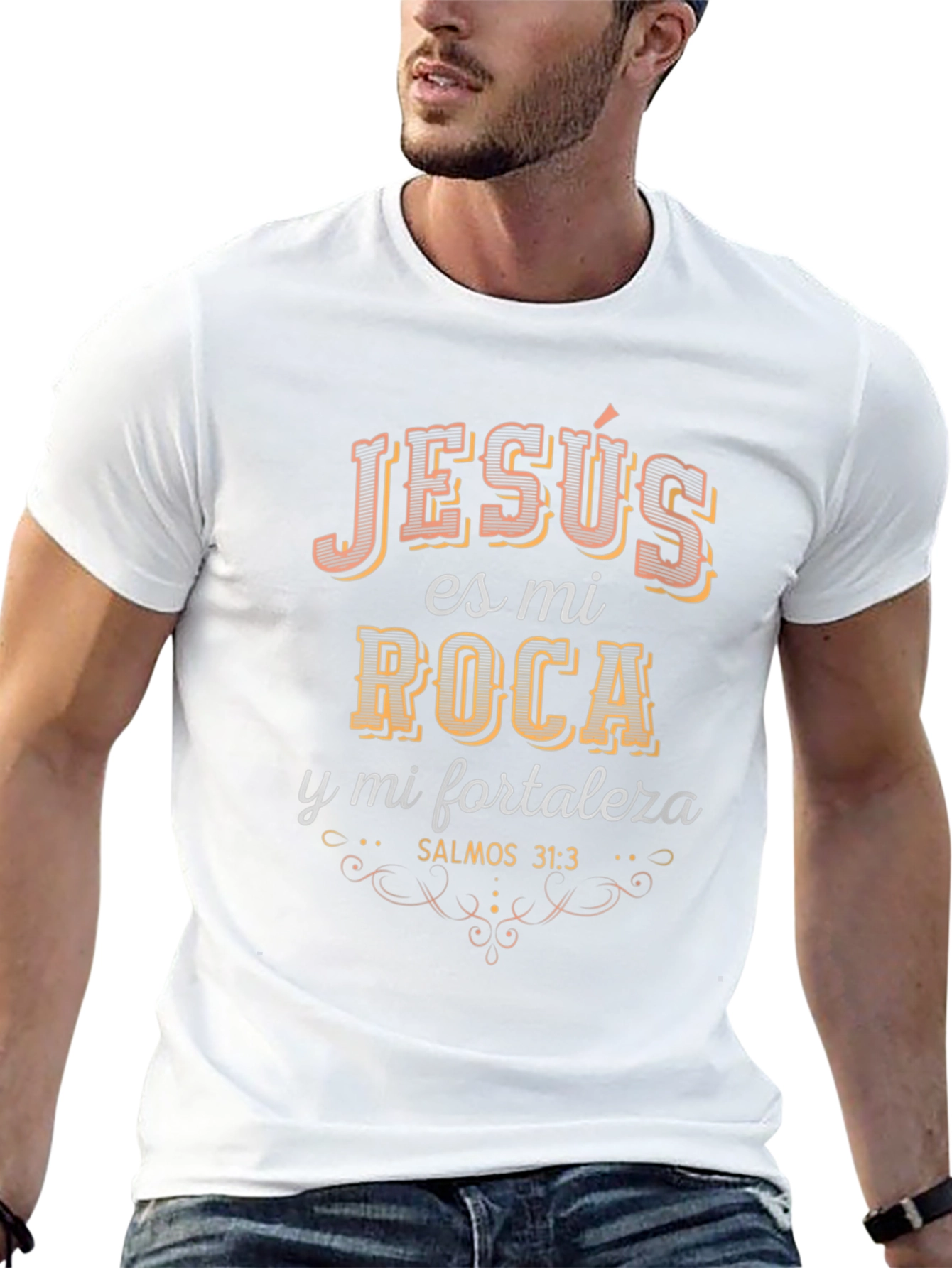 Jesus Es Mi Roca Black T-Shirt