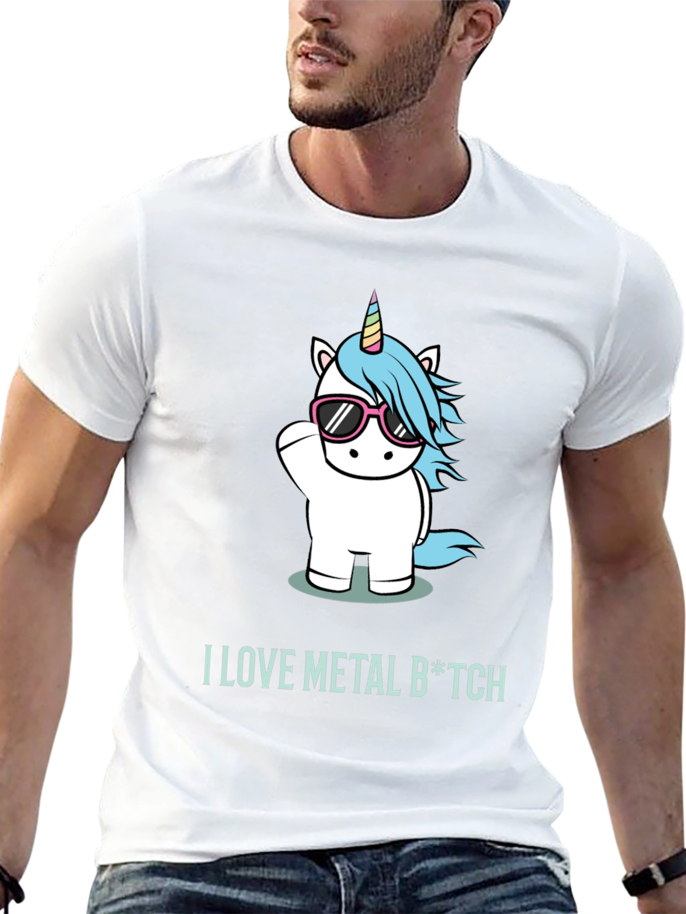 I Love Metal Unicorn T-Shirt