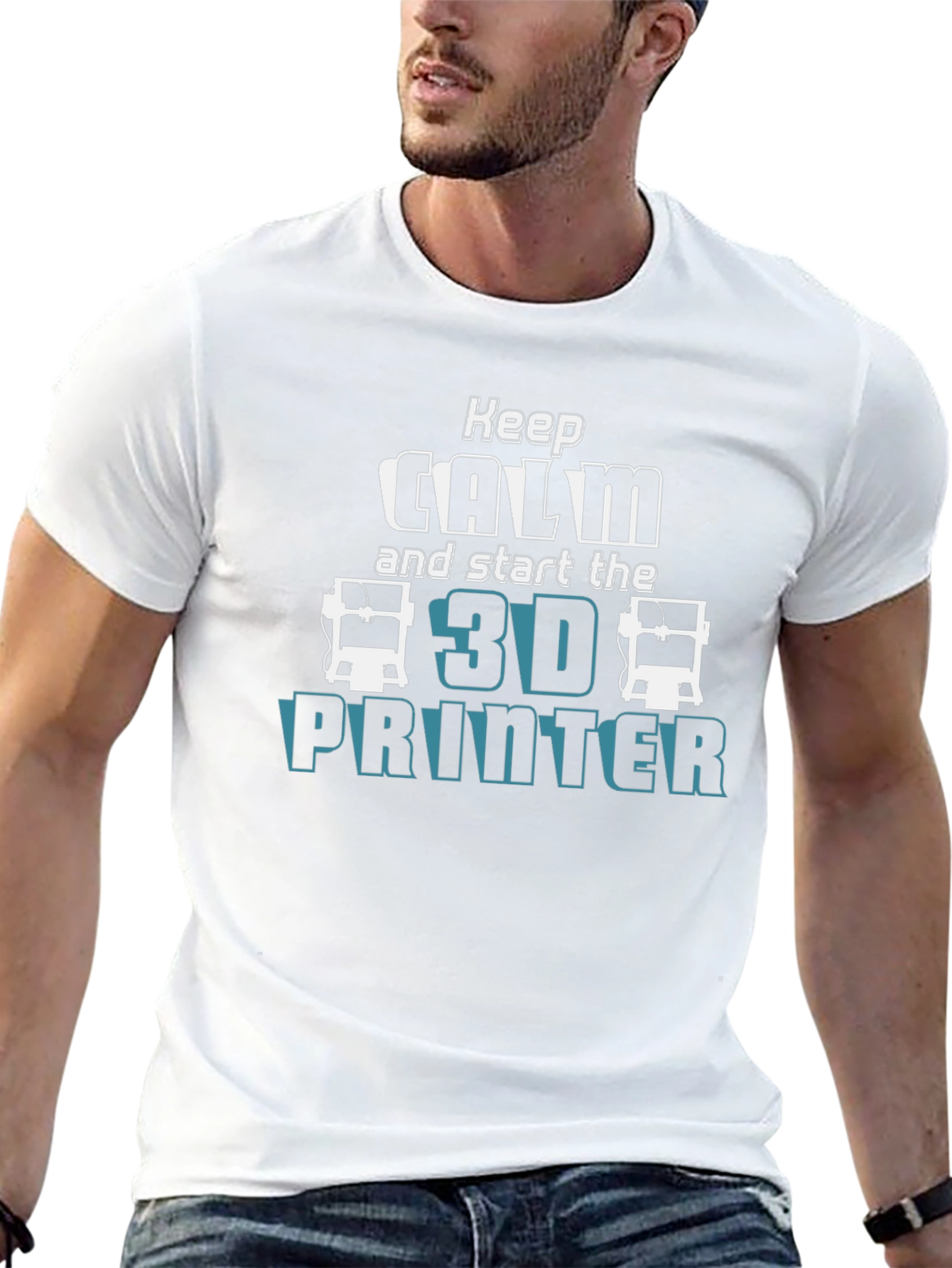 Keep Calm 3D Printer T-Shirt - Geeky Print
