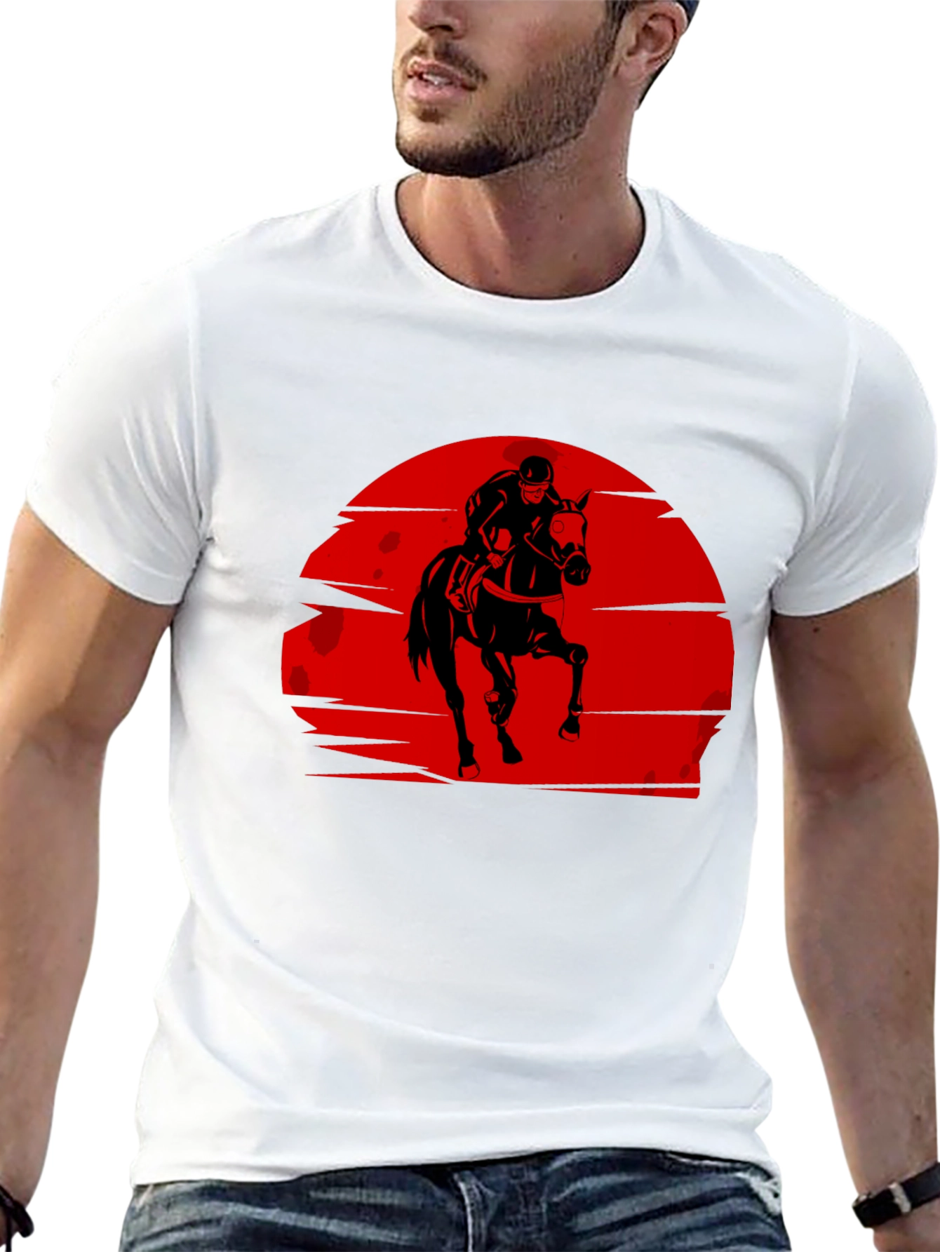 Equestrian Sunset Graphic T-Shirt