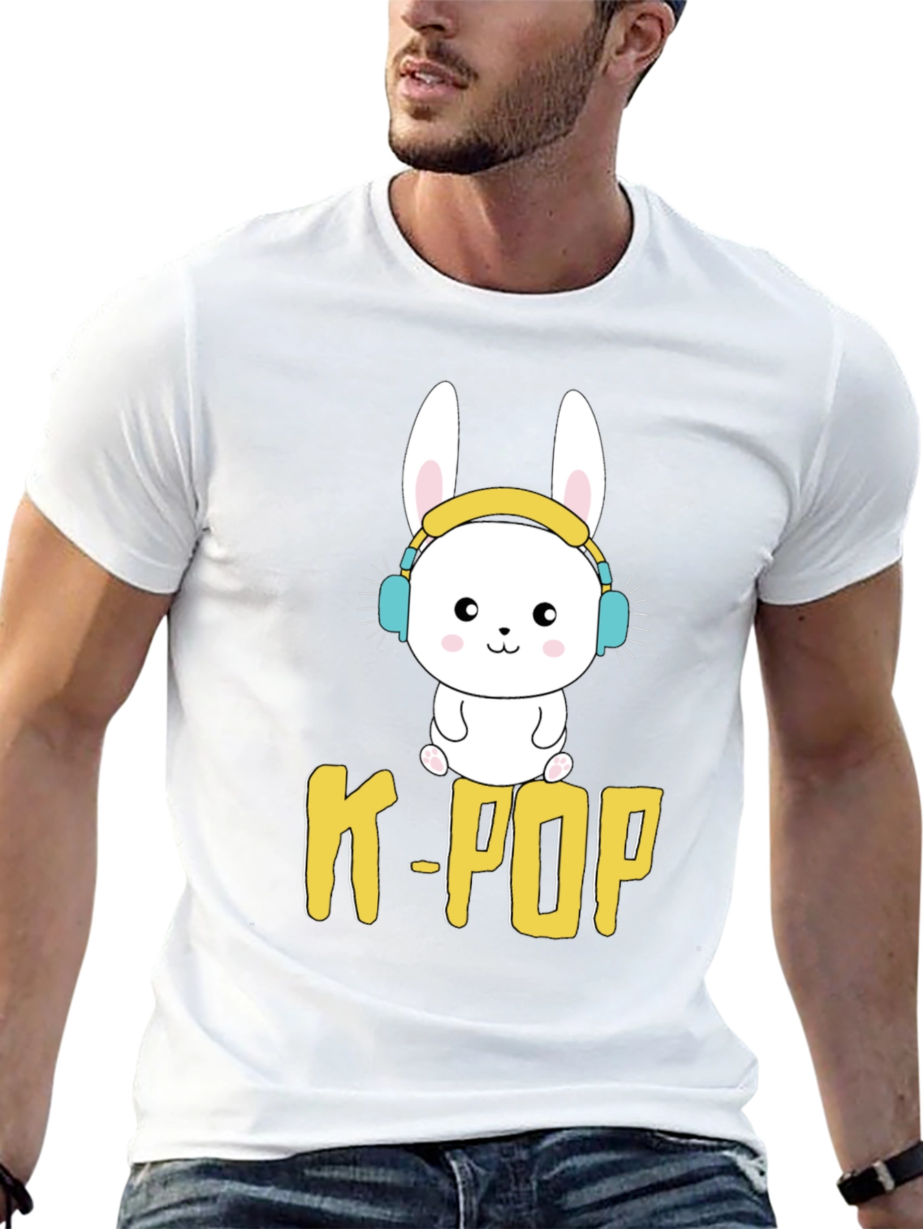 K-Pop Bunny T-Shirt: Cute Music Tee