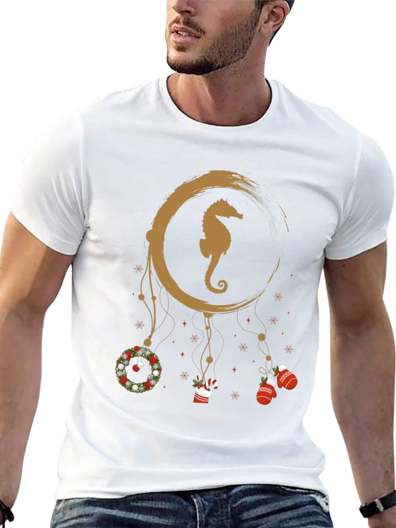 Seahorse Christmas Dreamcatcher T-Shirt