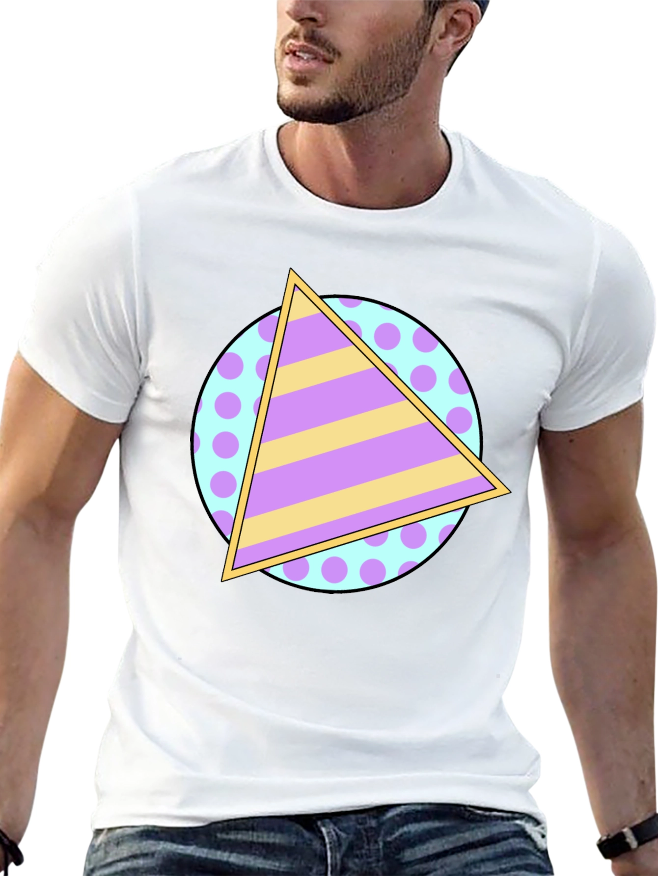 Retro Triangle Tee - 80s/90s Throwback