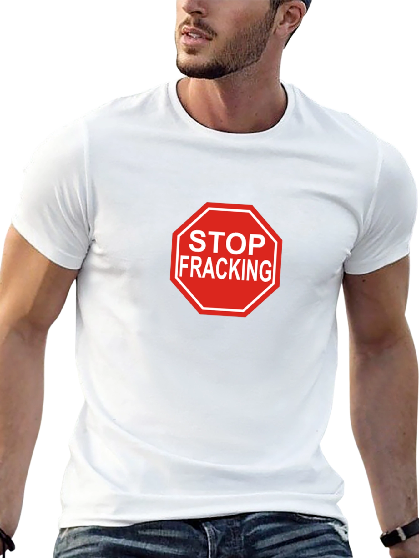 Stop Fracking Black T-Shirt