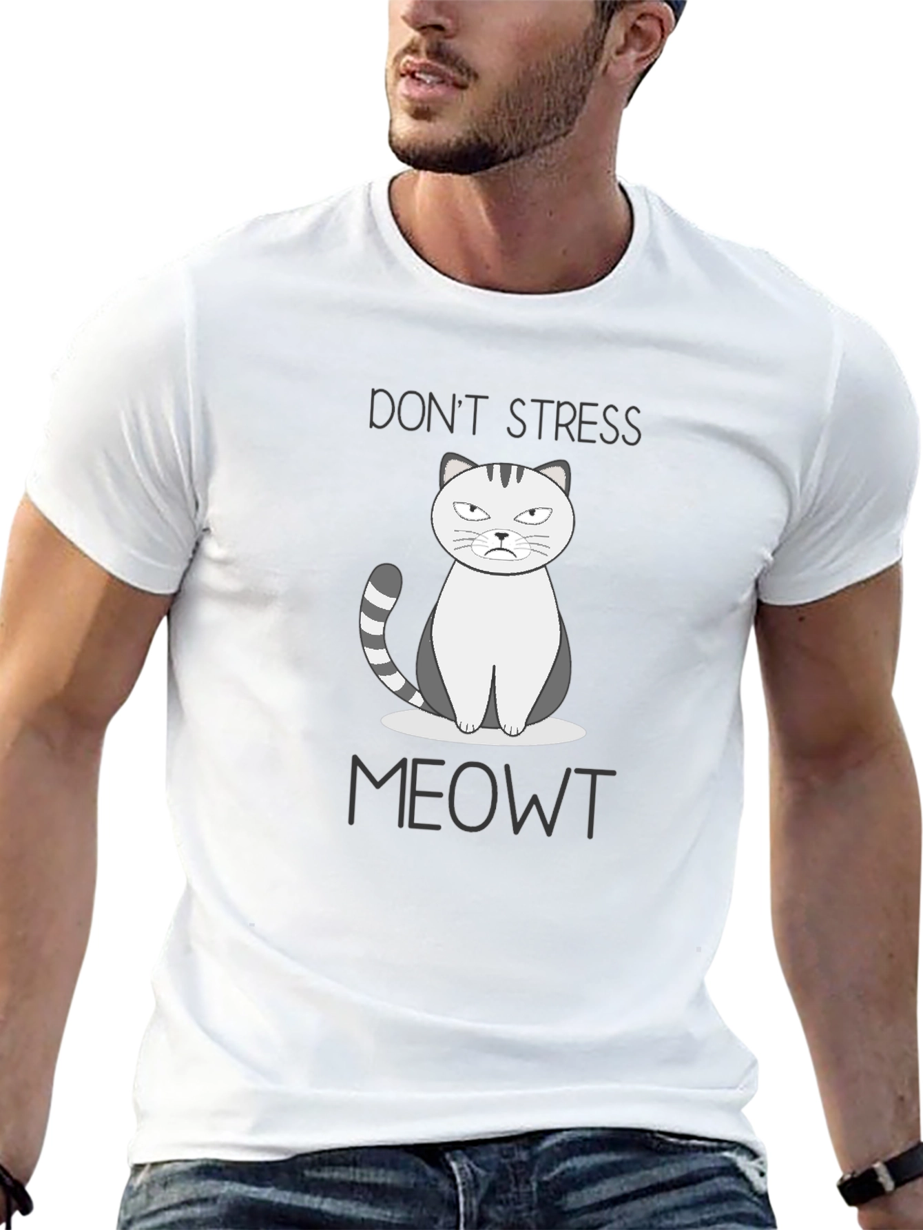 Dont Stress Meowt T-Shirt - Funny Cat Tee