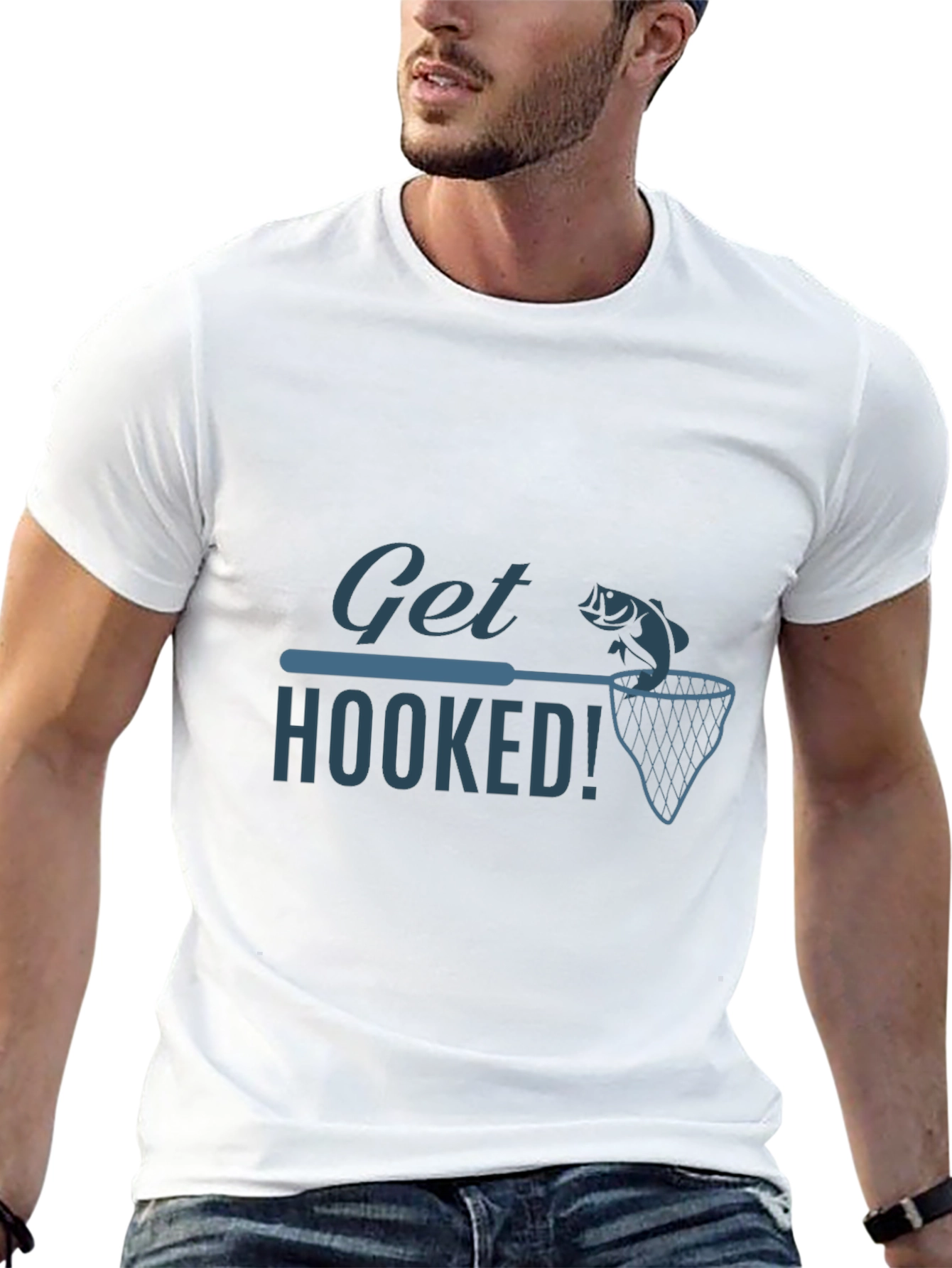 Get Hooked Fishing T-Shirt - Angler Gift