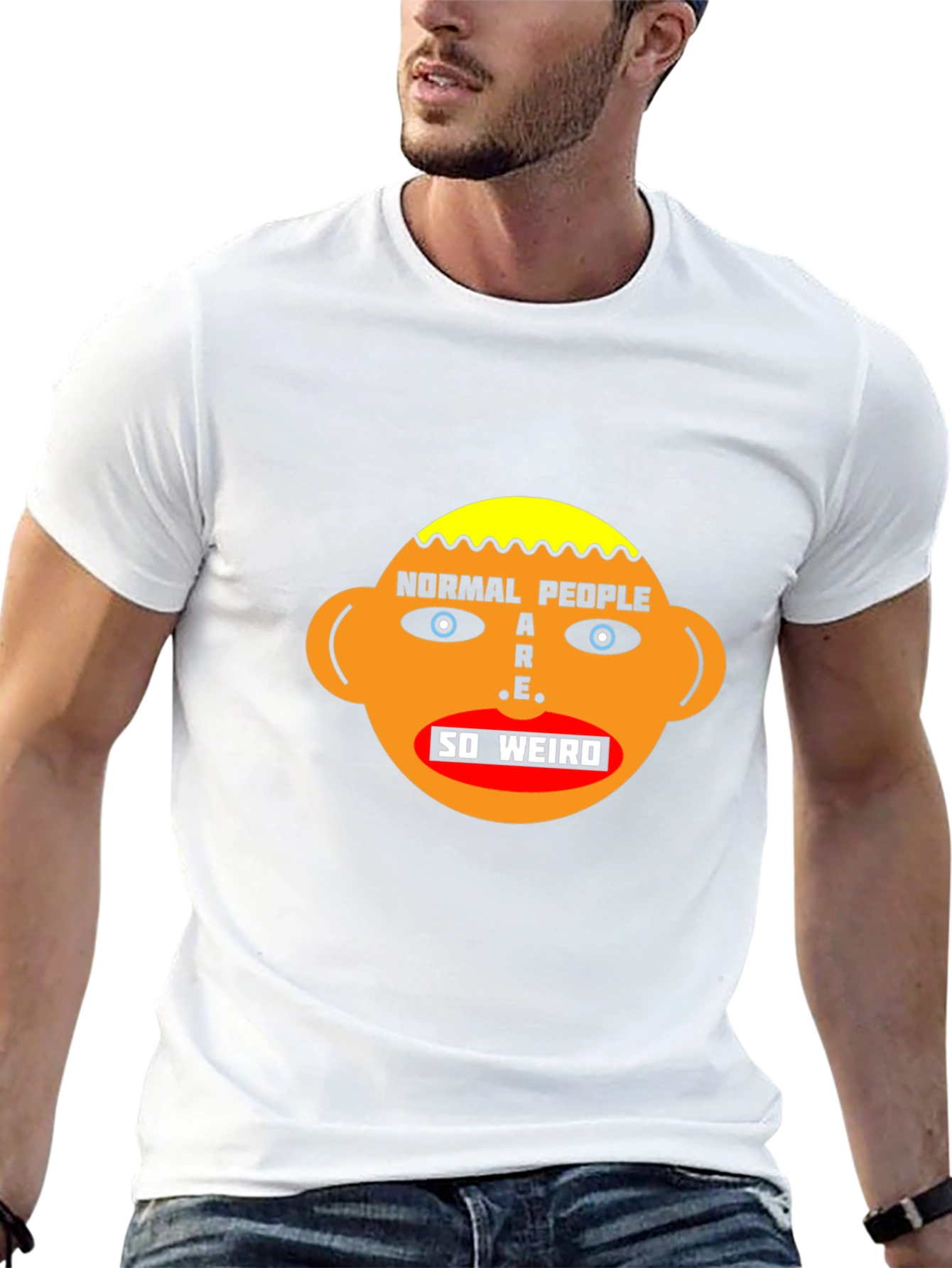 Normal People Are Weird Graphic Tee - Black