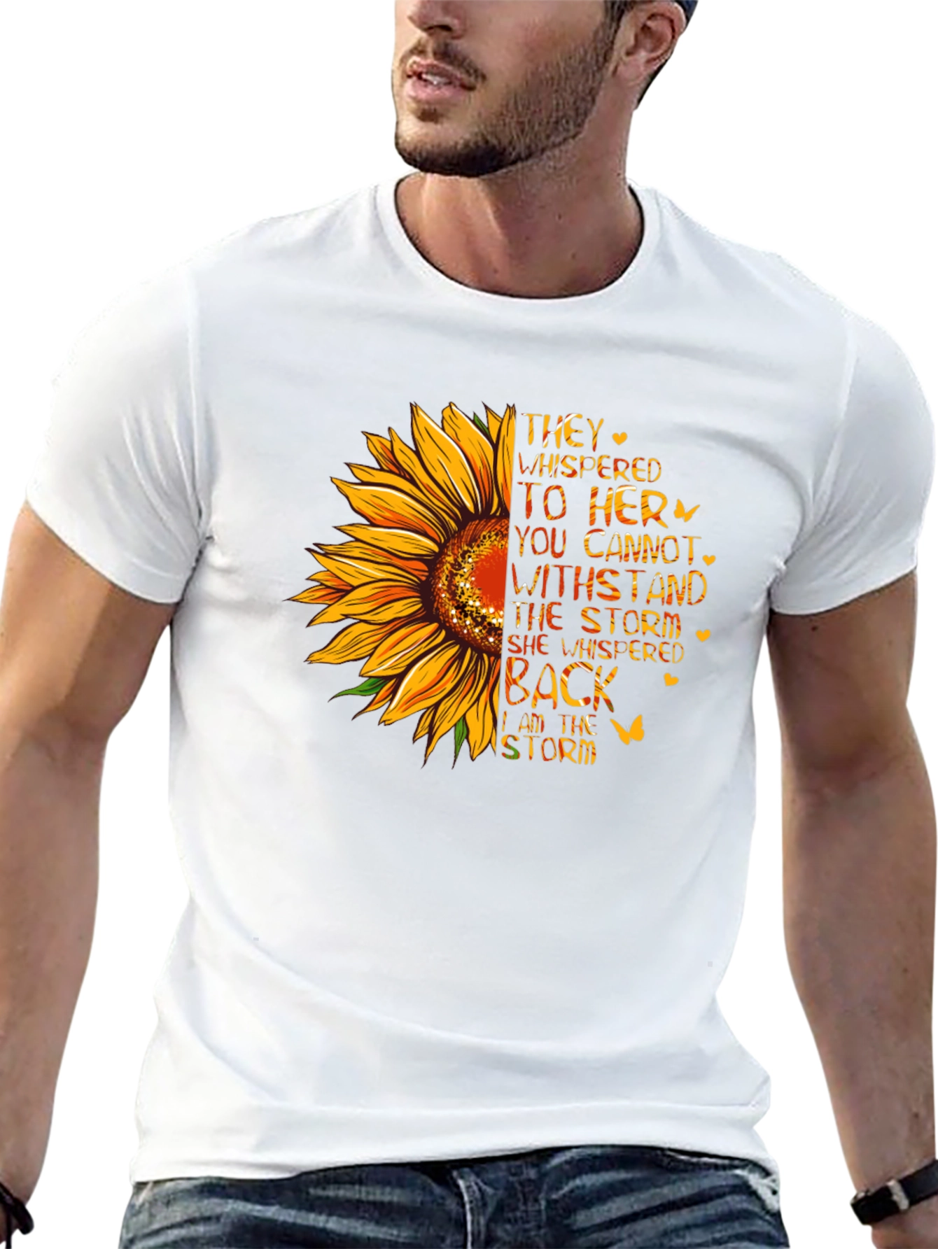 Sunflower Storm T-Shirt - Inspirational Womens Tee