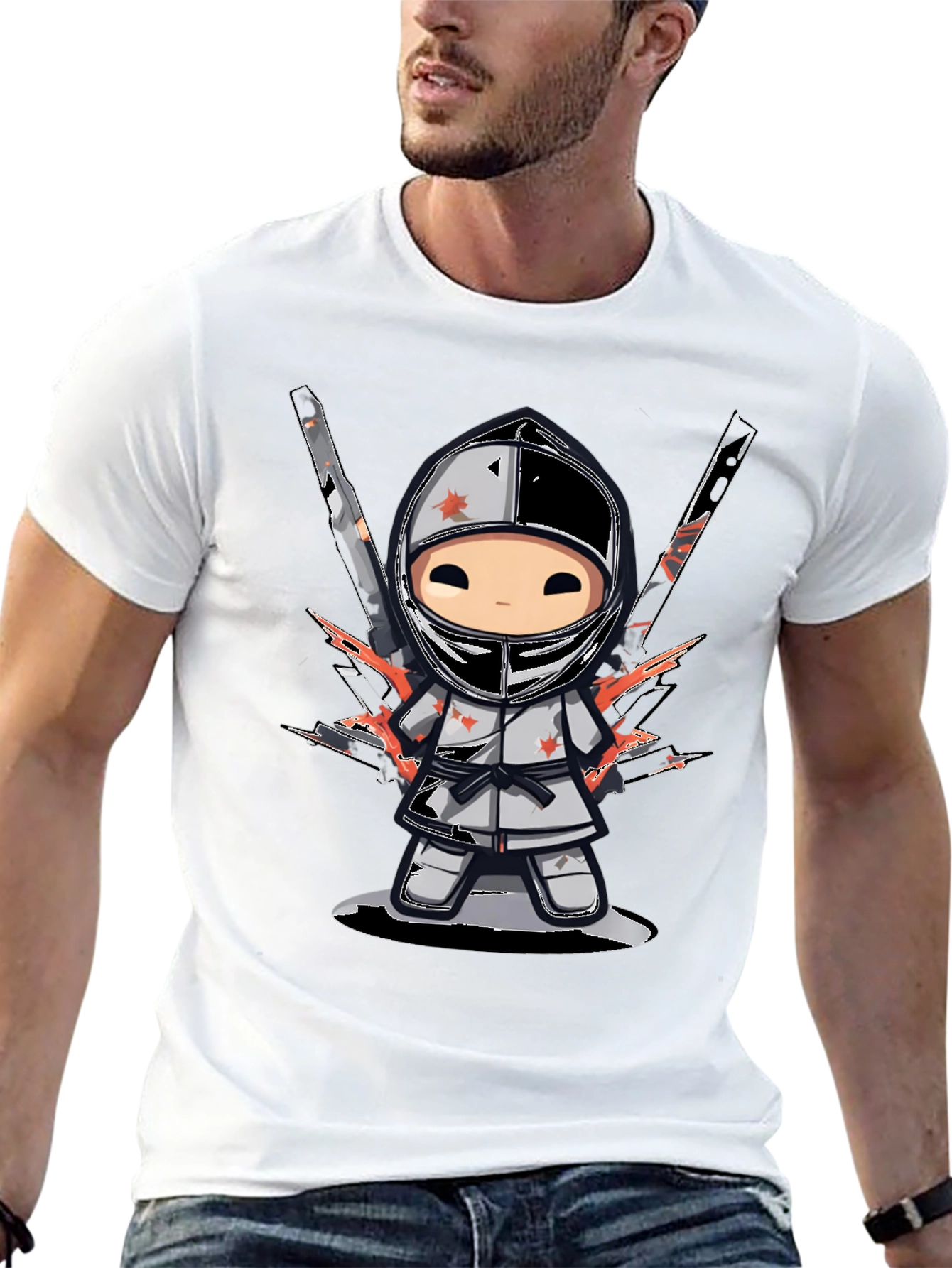 Ninja Warrior Graphic T-Shirt - Black