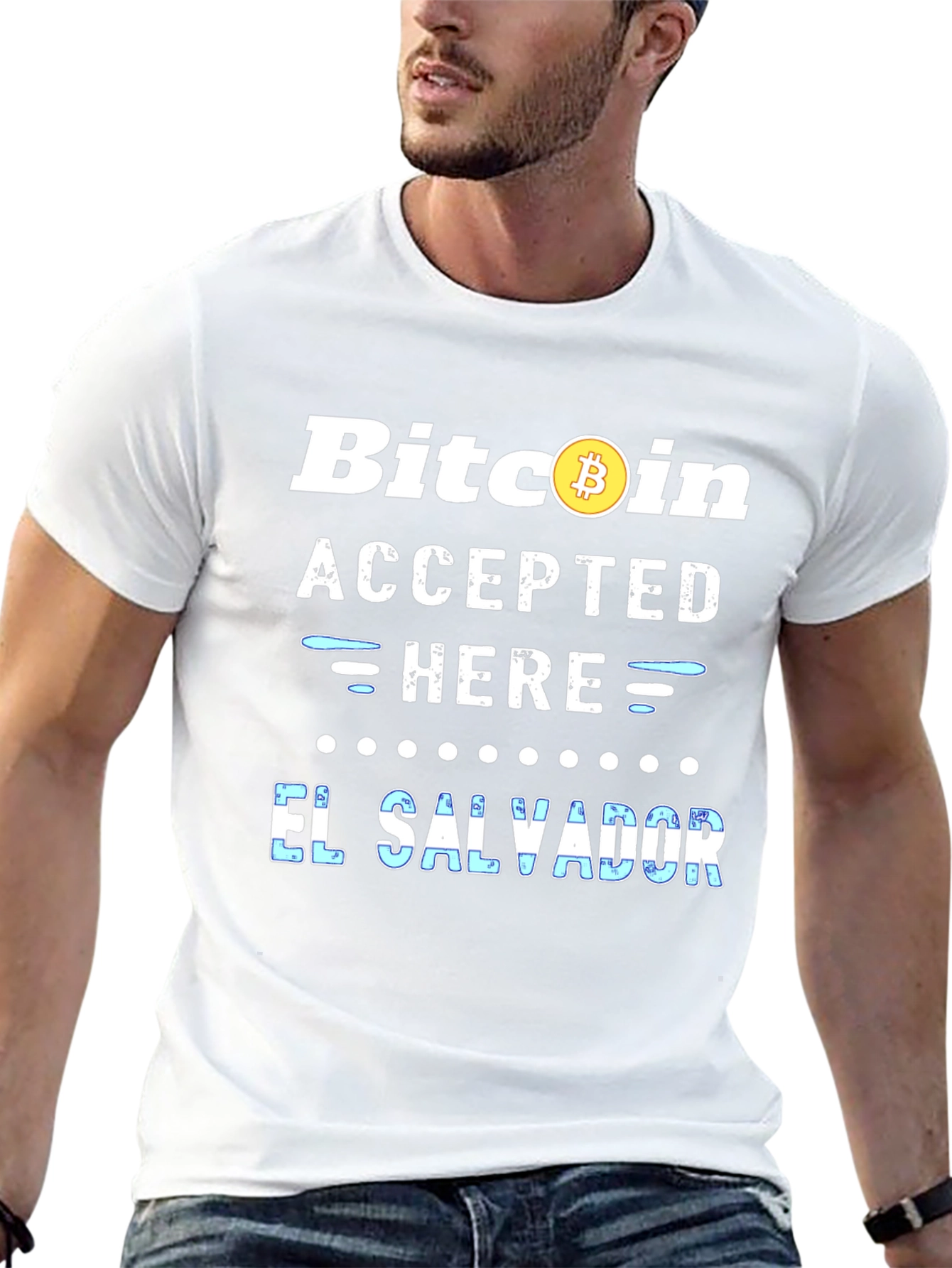 Bitcoin Accepted Here El Salvador T-Shirt
