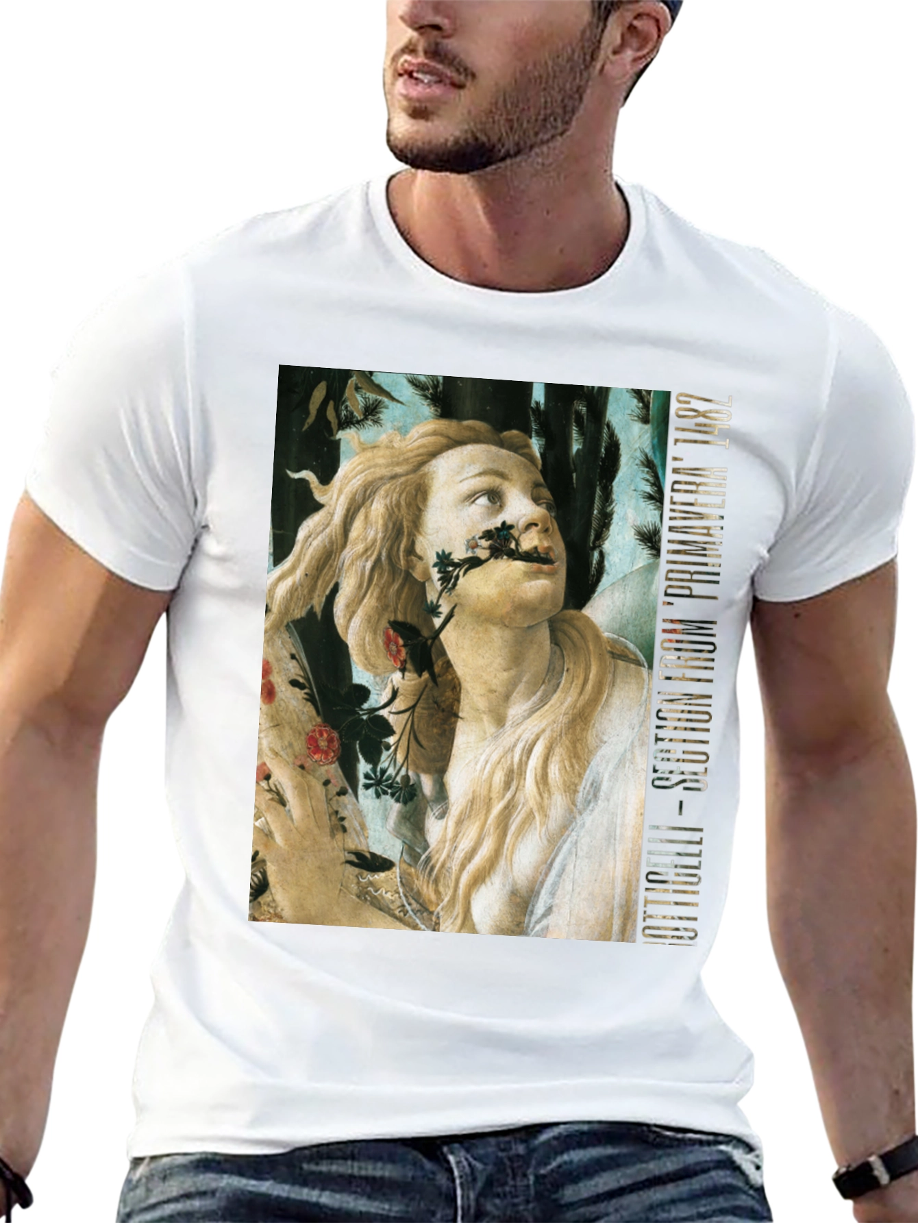 Botticelli Primavera T-Shirt - Black Cotton Tee