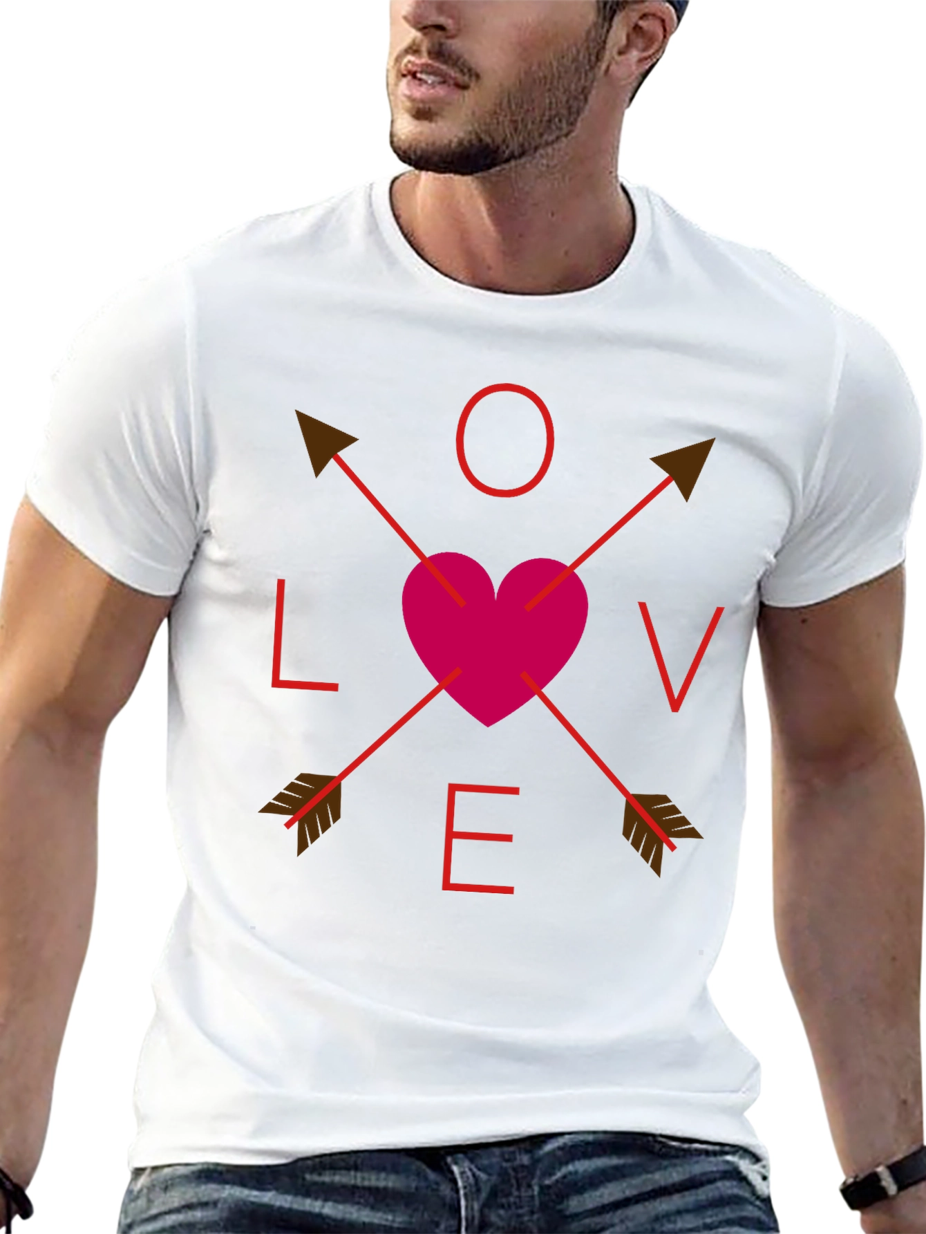 Love Arrows Heart Graphic Tee