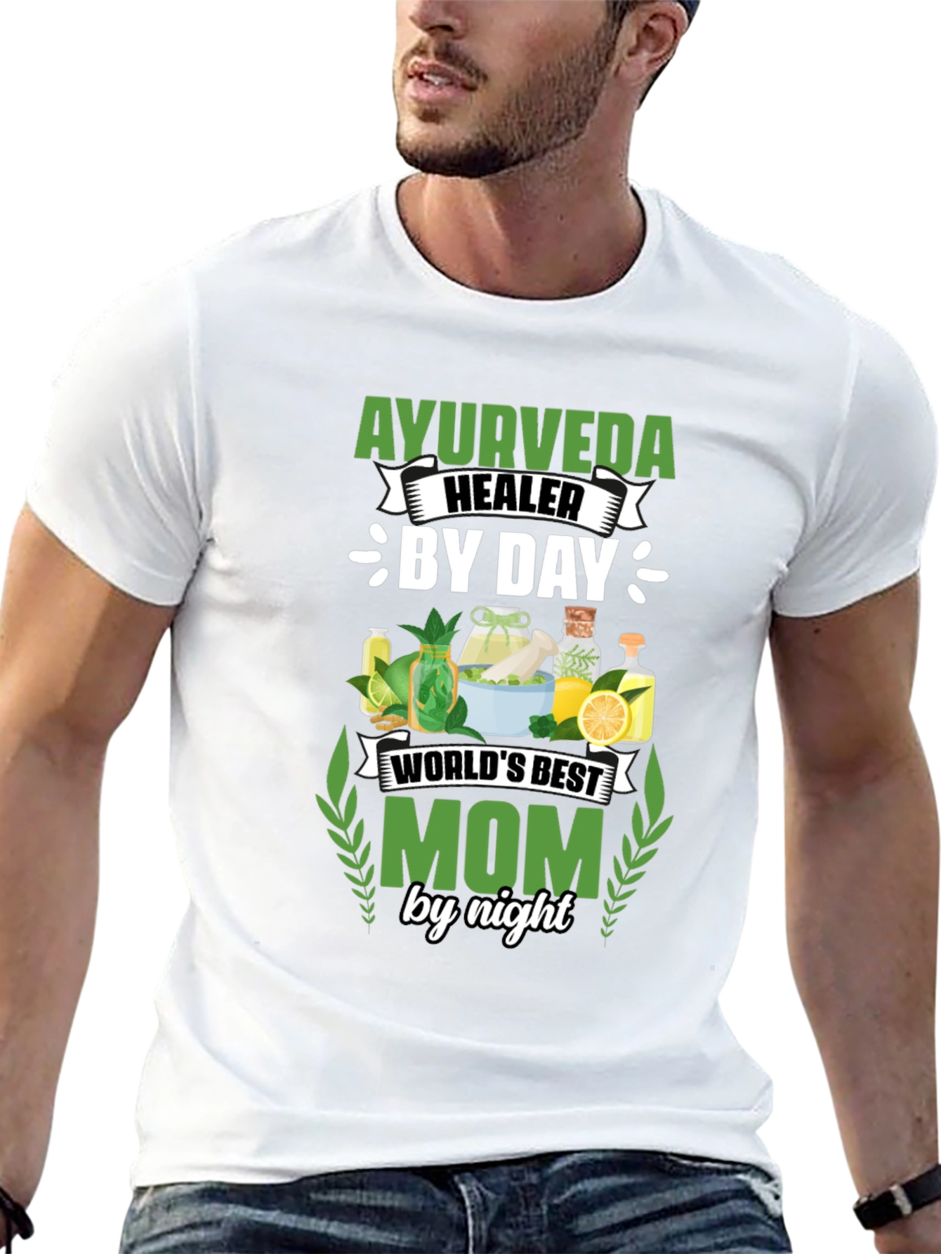 Ayurveda Healer Mom T-Shirt - By Day By Night