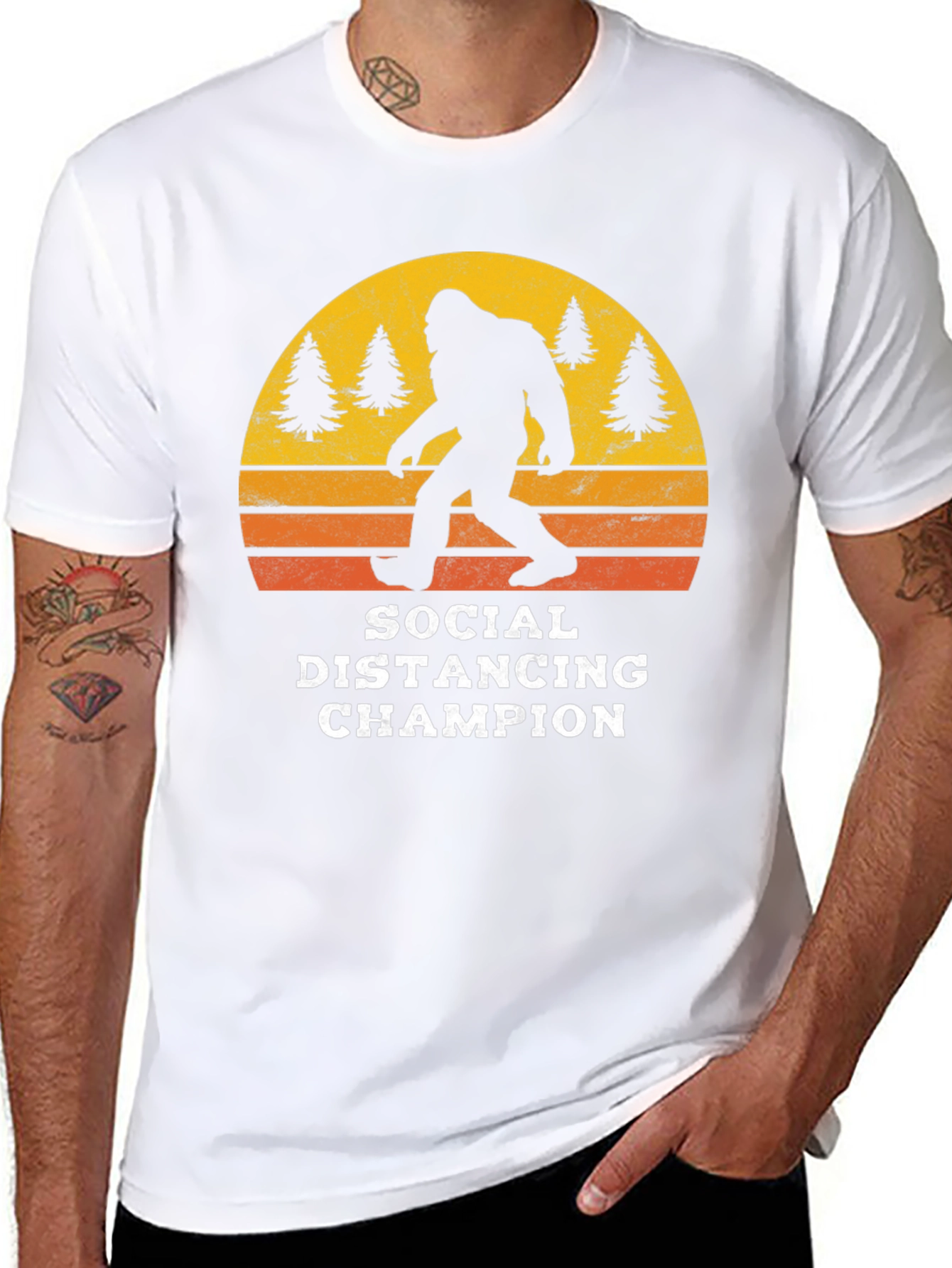 Social Distancing Champion Bigfoot T-Shirt