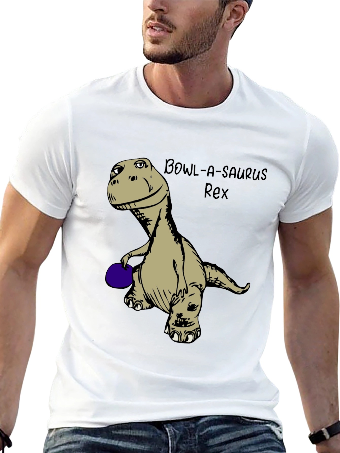 Bowl-A-Saurus Rex T-Shirt: Dinosaur Bowling Tee