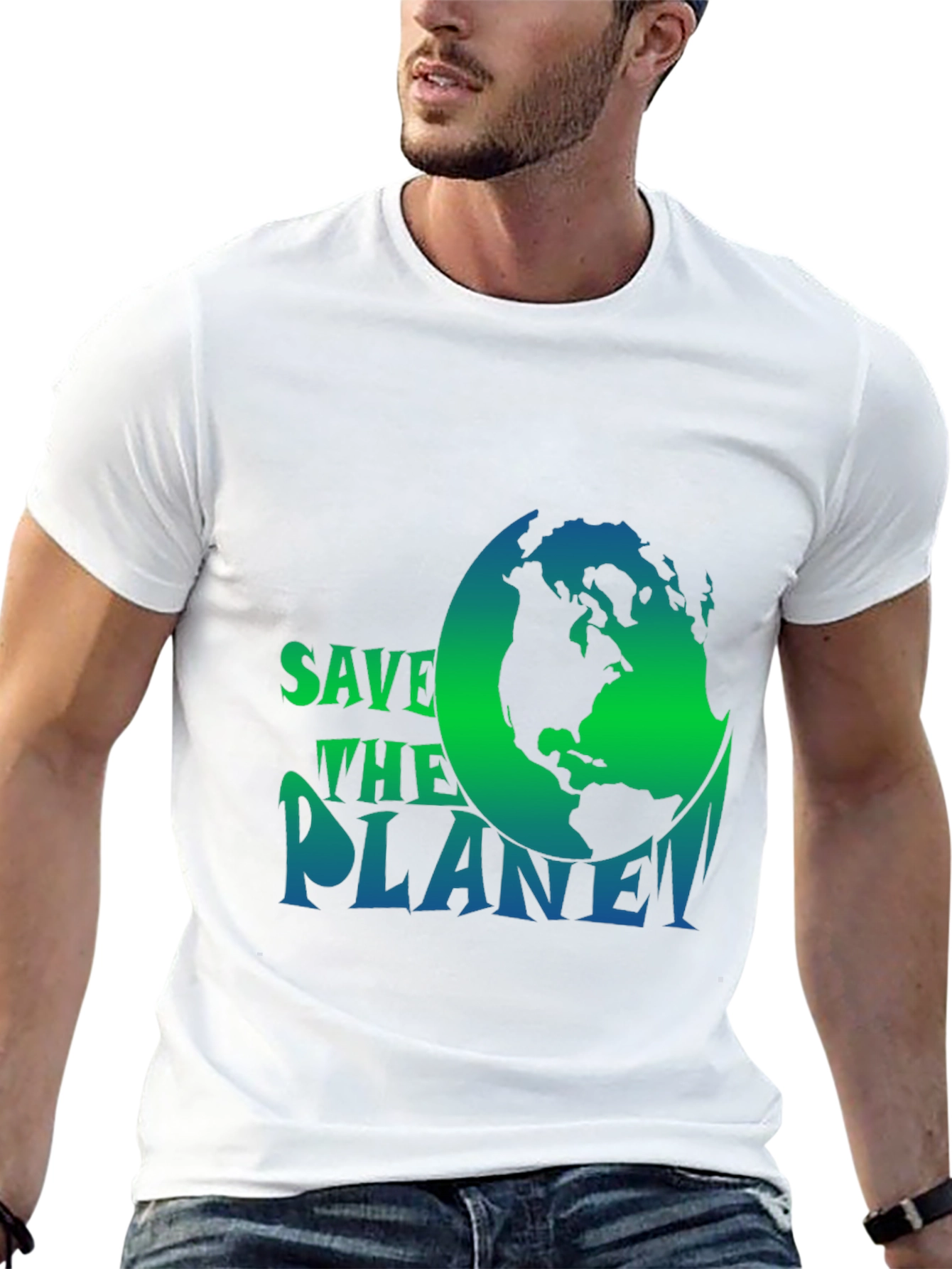 Eco-Friendly Save The Planet Graphic Tee