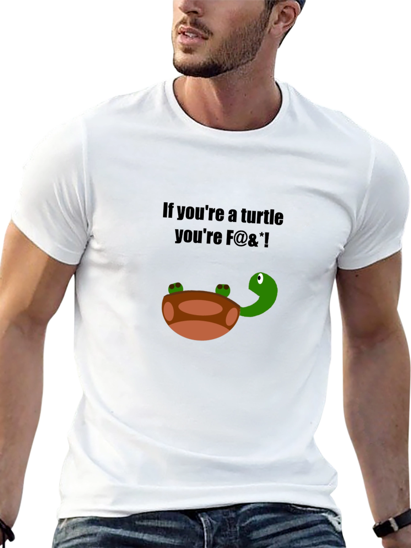 Funny Turtle Graphic T-Shirt - Adult Humor Tee