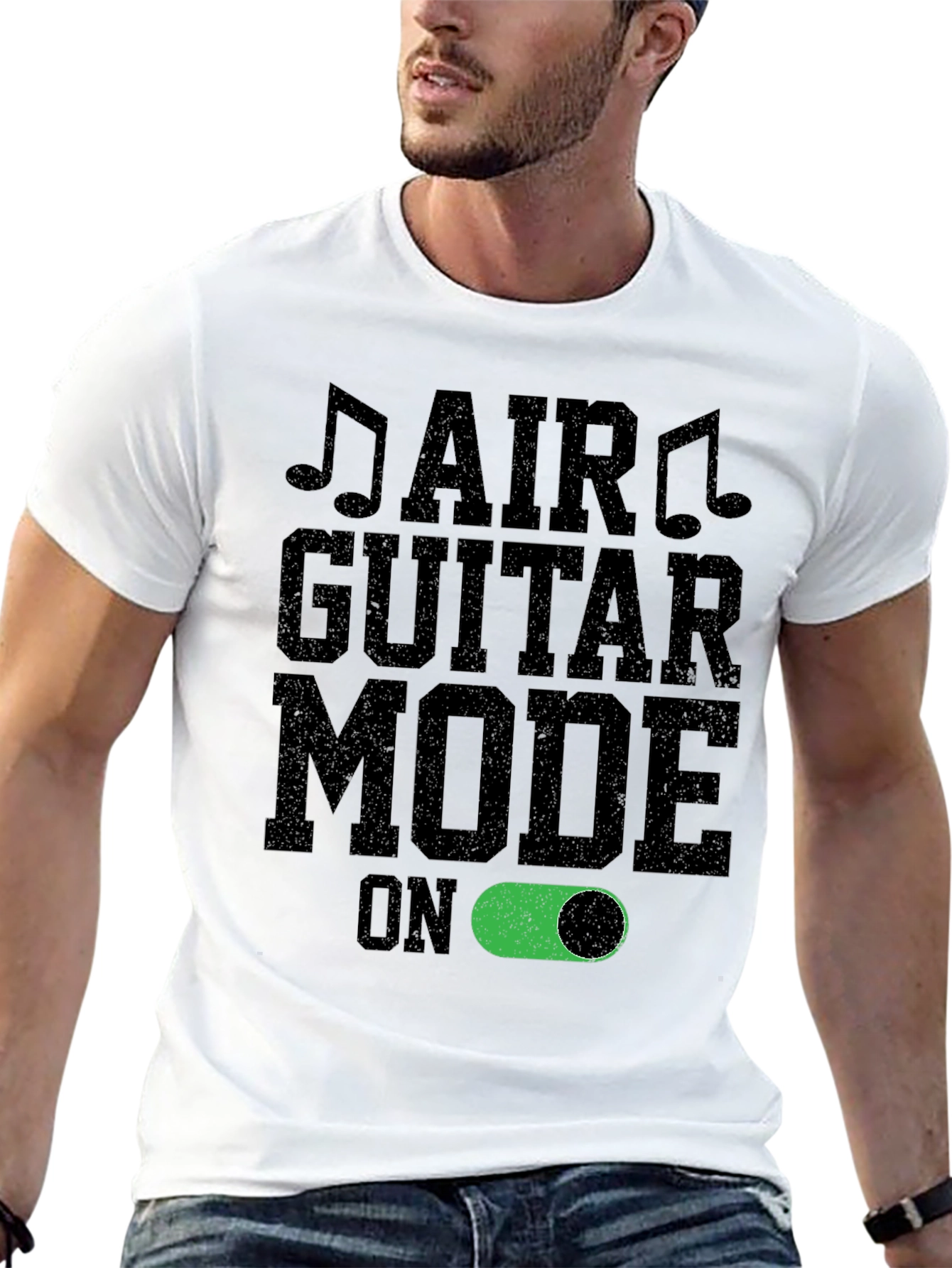 Air Guitar Mode On T-Shirt | Music Lover Tee