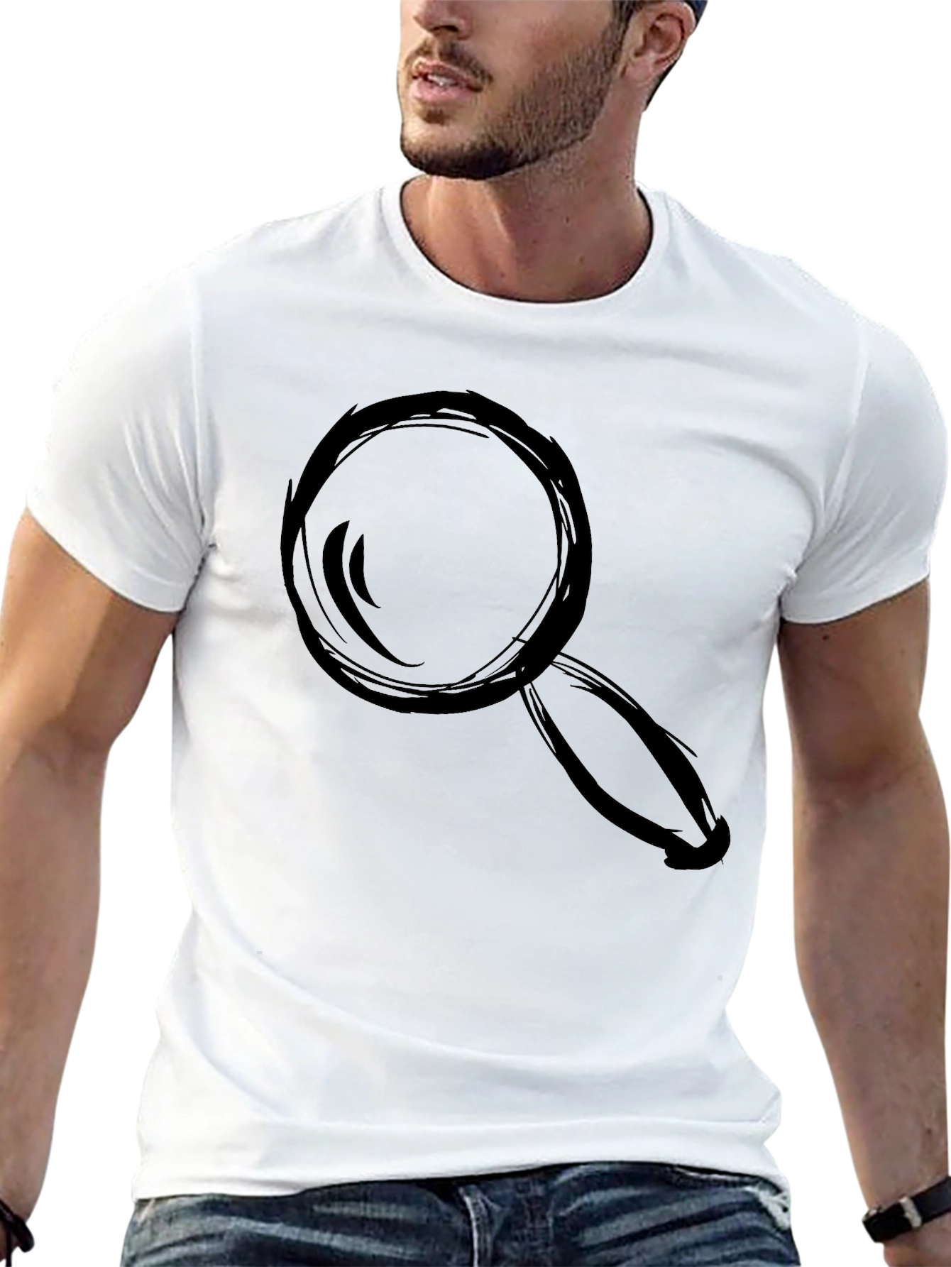 Magnifying Glass Graphic T-Shirt