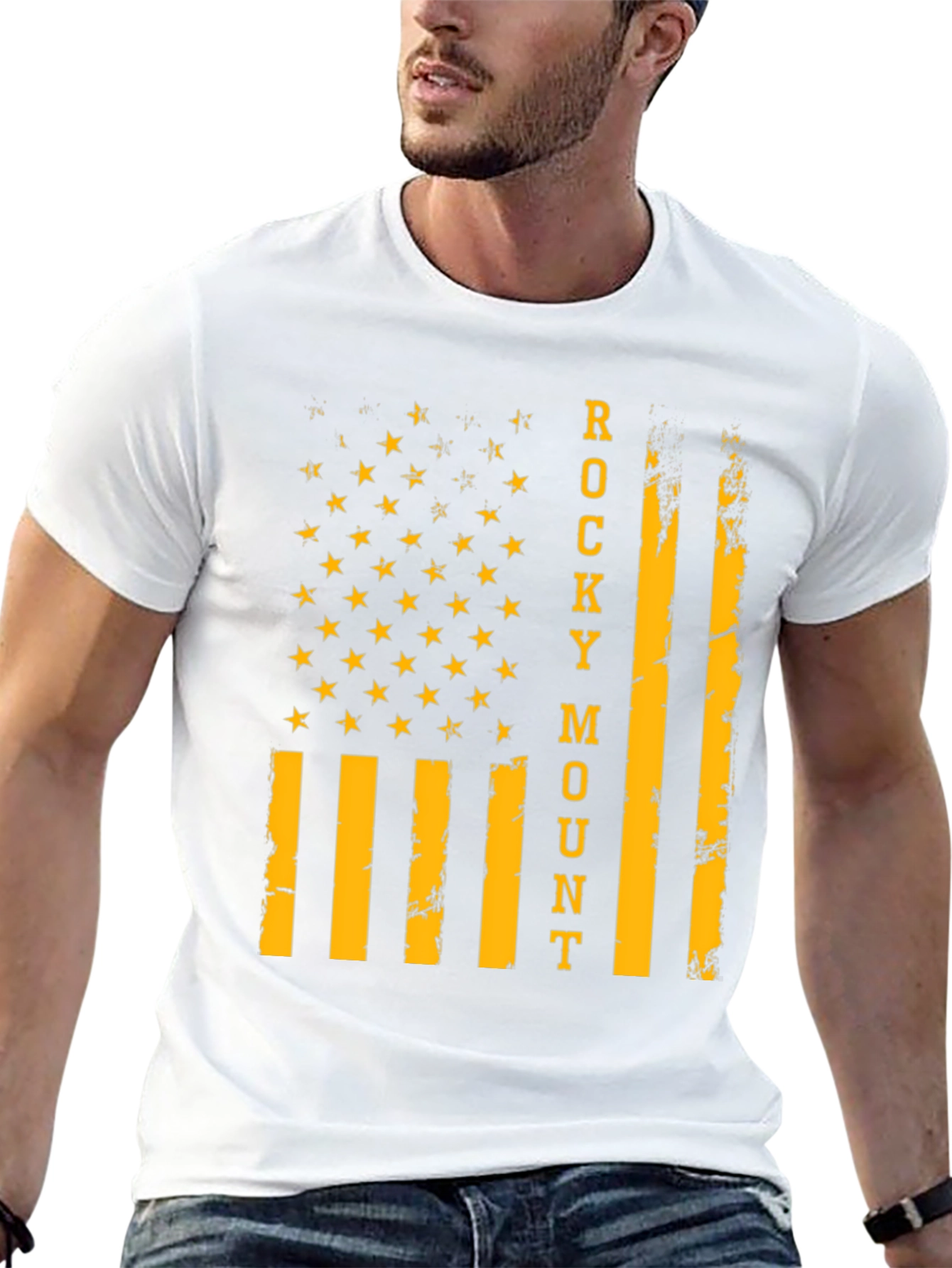 Rocky Mount Flag Graphic T-Shirt - Black